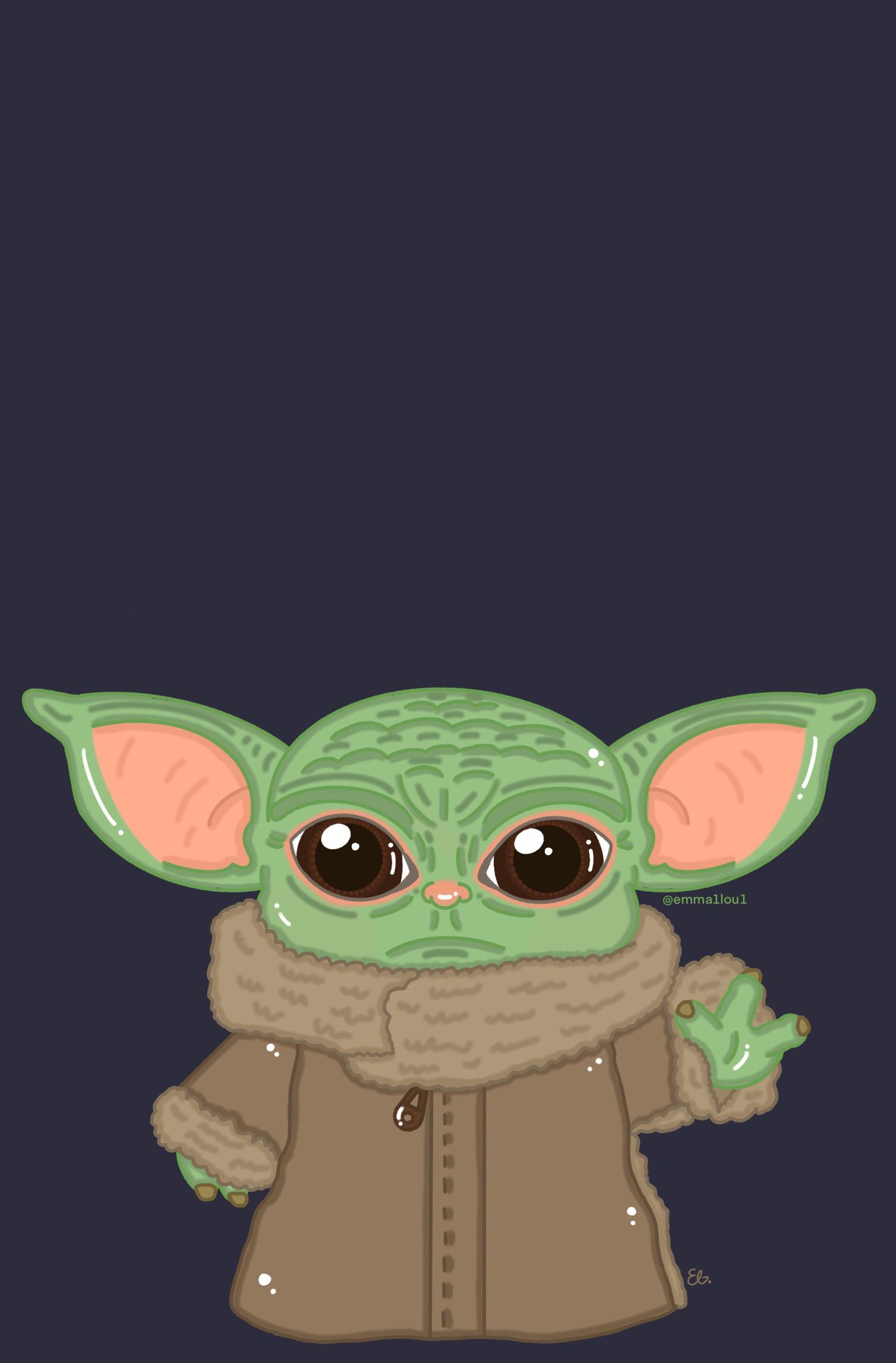 Baby Yoda Grogu Star Wars Art Wallpapers