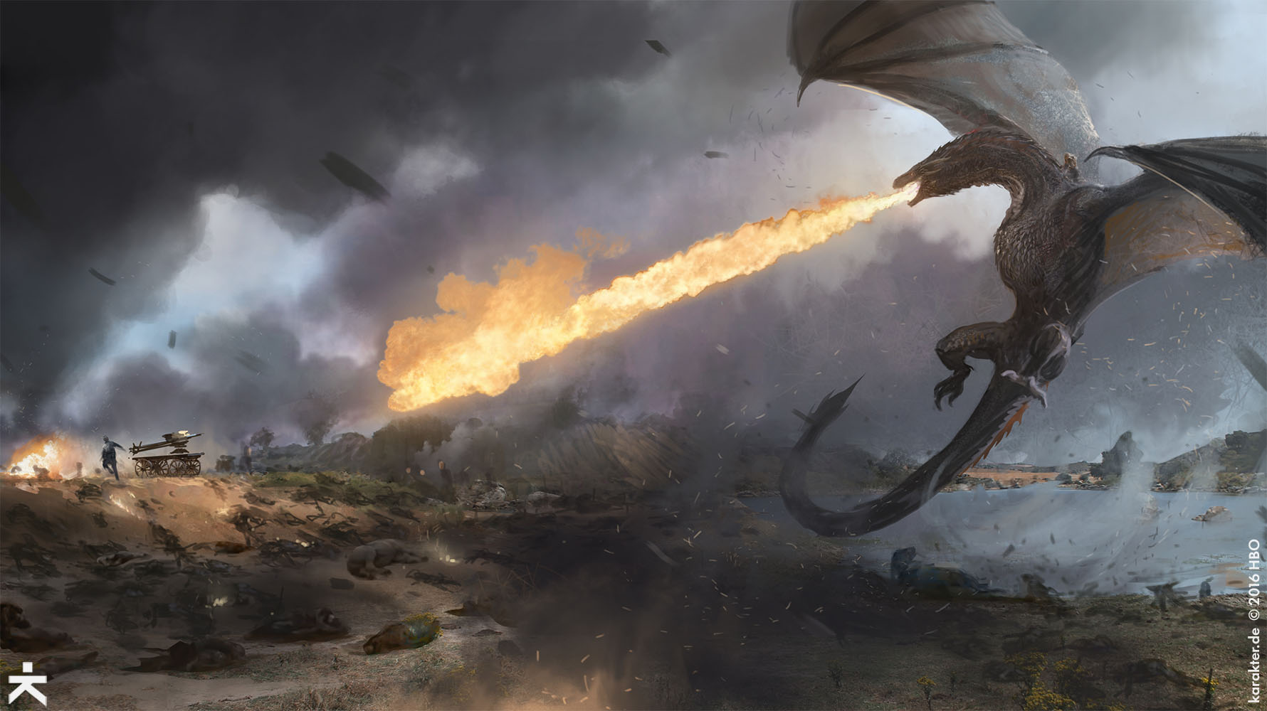 Battle Of Dragons Game Of Thrones 8 Art Wallpapers