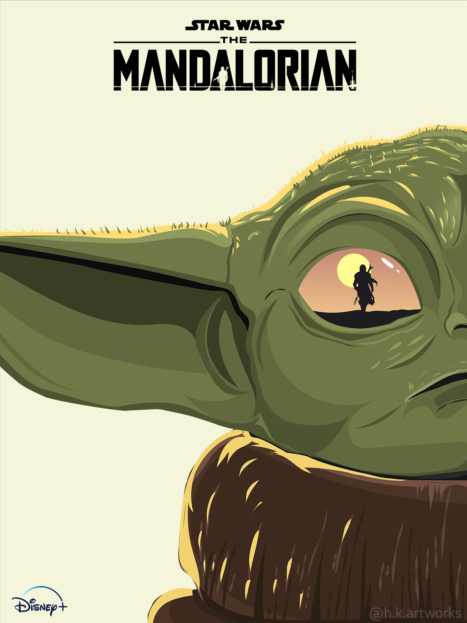 Disney Baby Yoda And The Mandalorian Poster Wallpapers