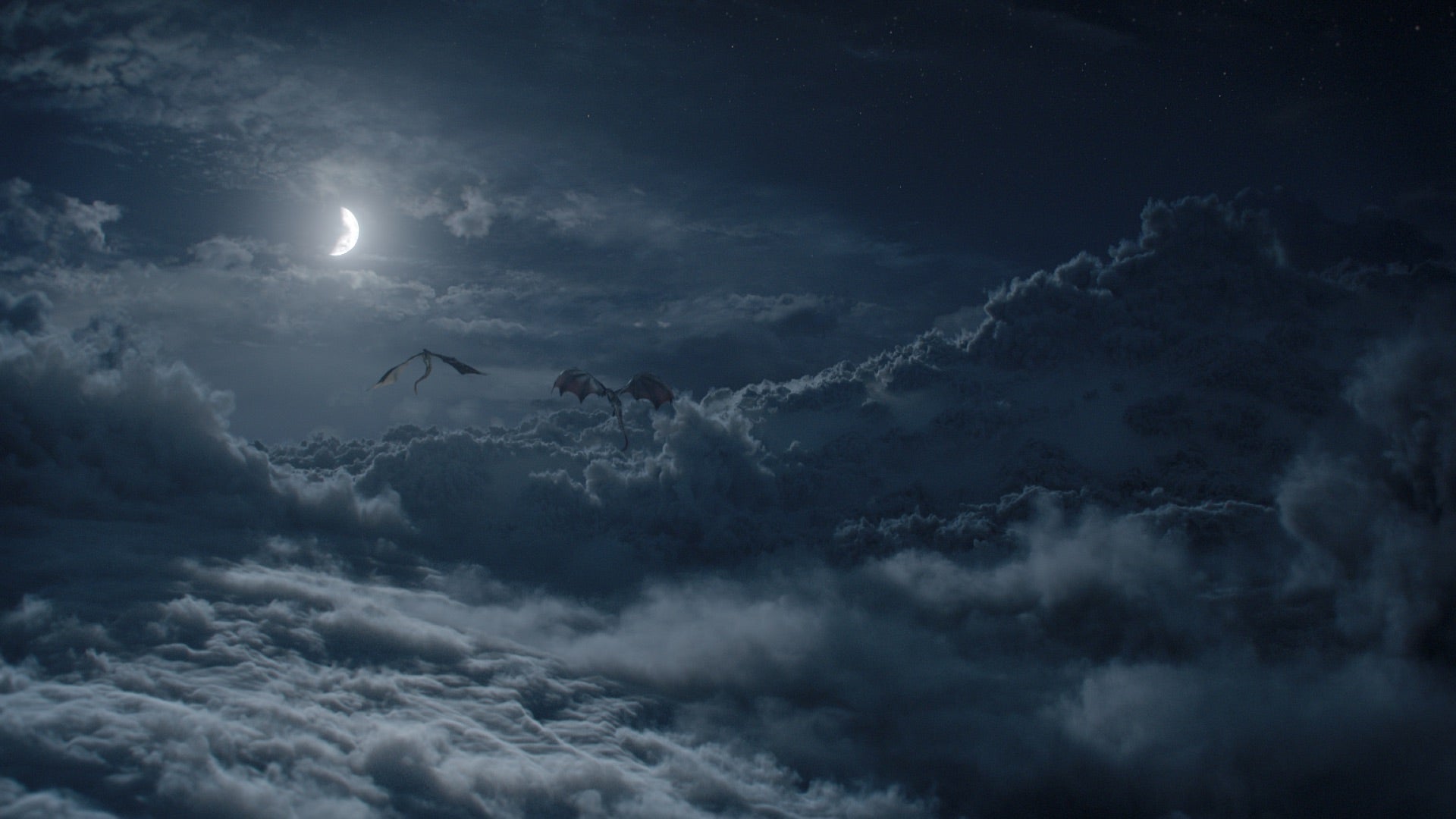 Dragons Above Cloud Game Of Throne Season 8 Wallpapers