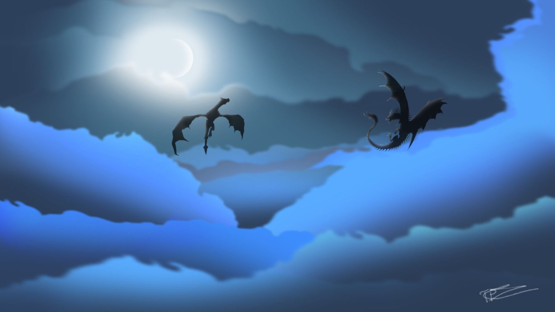 Dragons Above Cloud Game Of Throne Season 8 Wallpapers