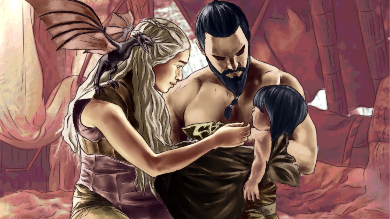 Drogo And Daenerys Art Wallpapers