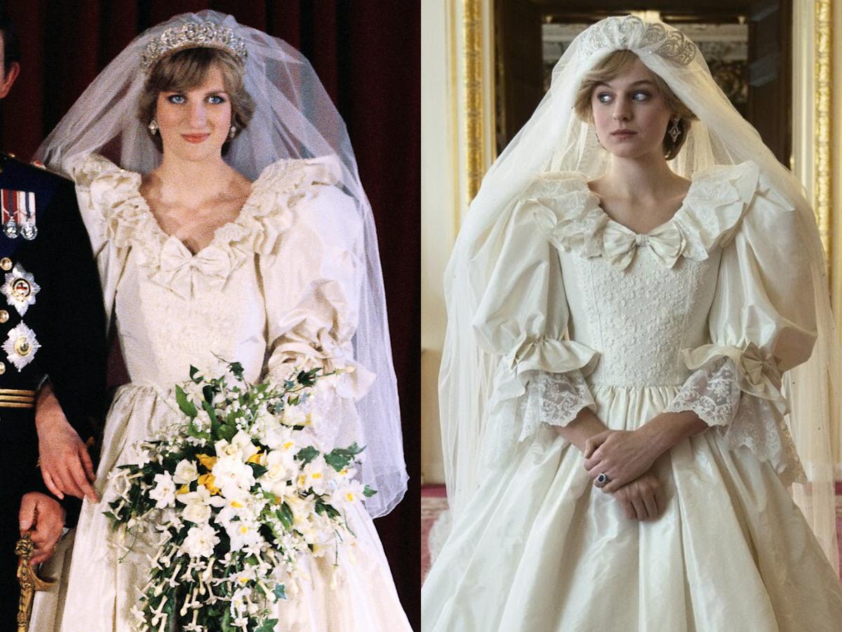 Emma Corrin As Princess Diana Wedding In The Crown Wallpapers