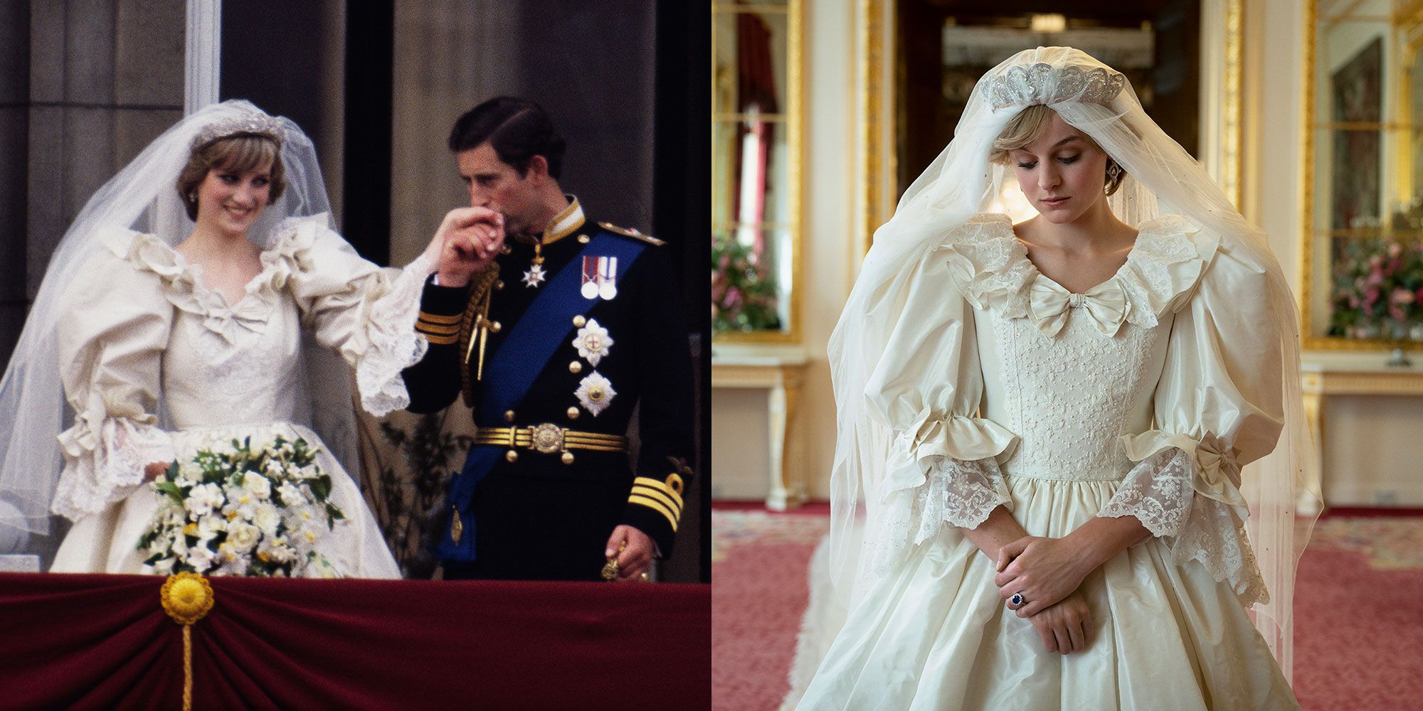 Emma Corrin As Princess Diana Wedding In The Crown Wallpapers