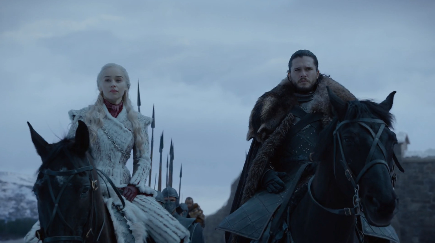 Game Of Thrones Season 8 Jon Snow And Daenerys Targaryen In Winterfell Episode 1 Image Wallpapers