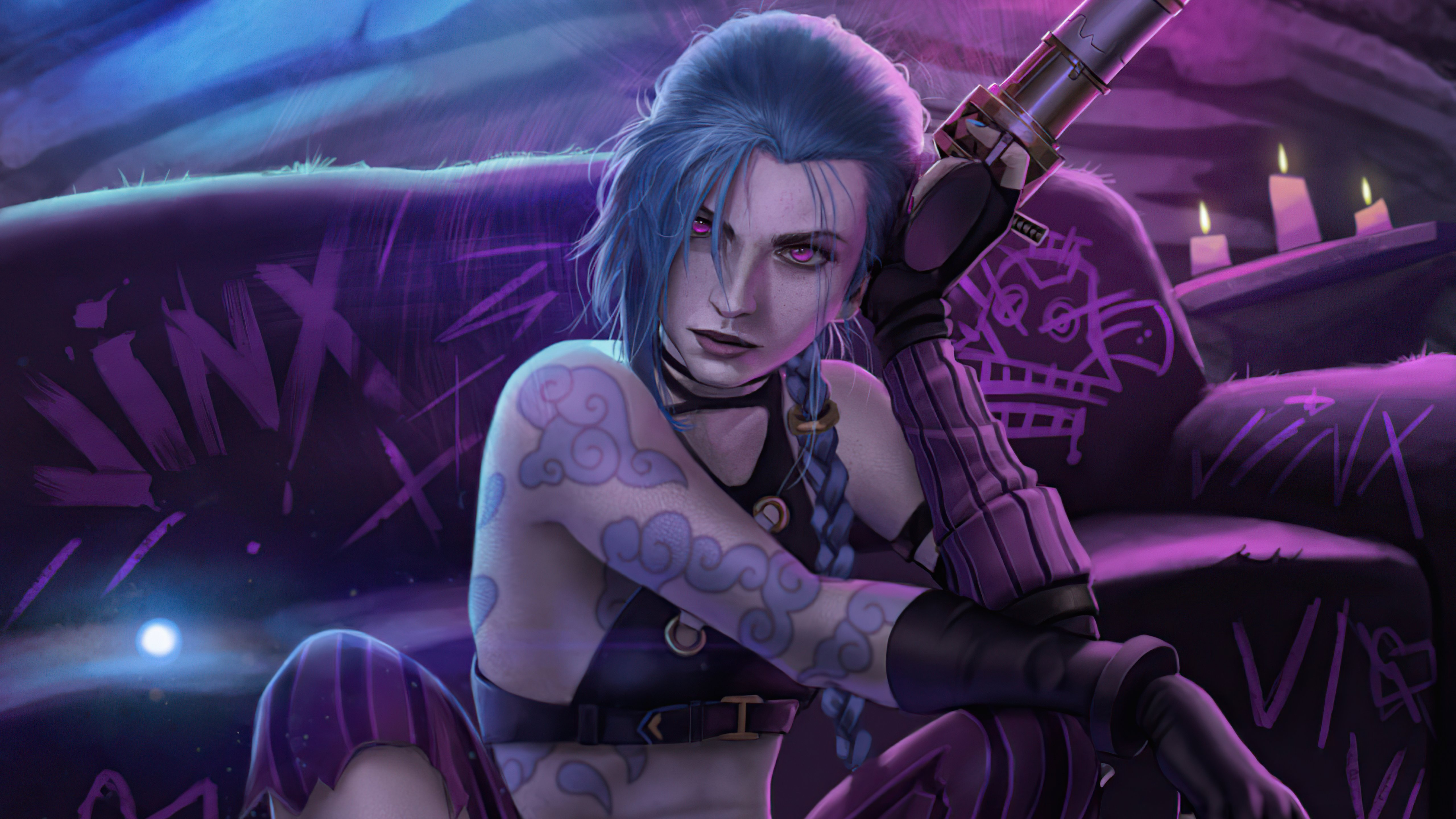 Jinx League Of Legends 5K Hd Arcane Wallpapers