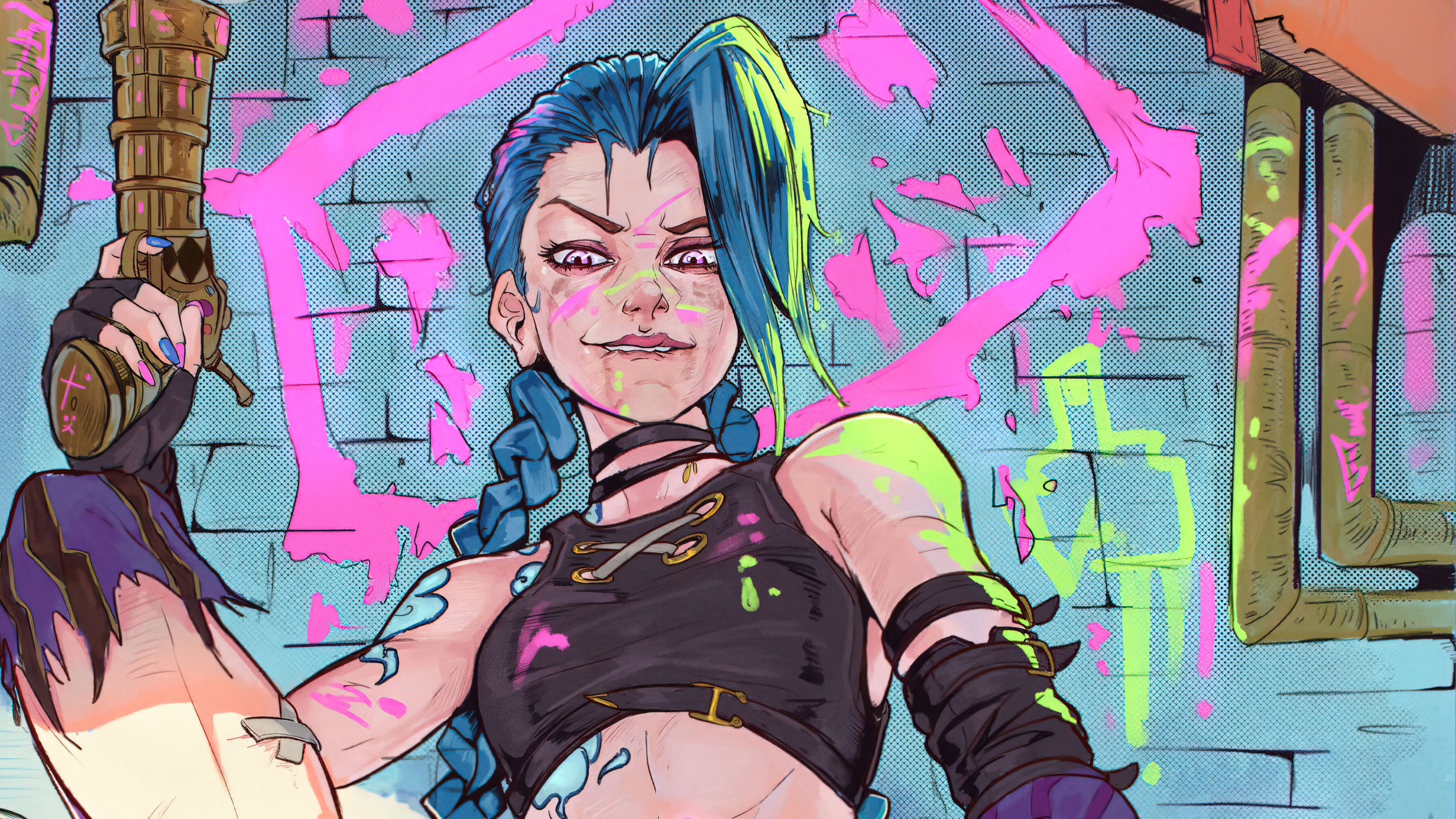 Jinx X Vi  Arcane 4K Tv Art Wallpapers