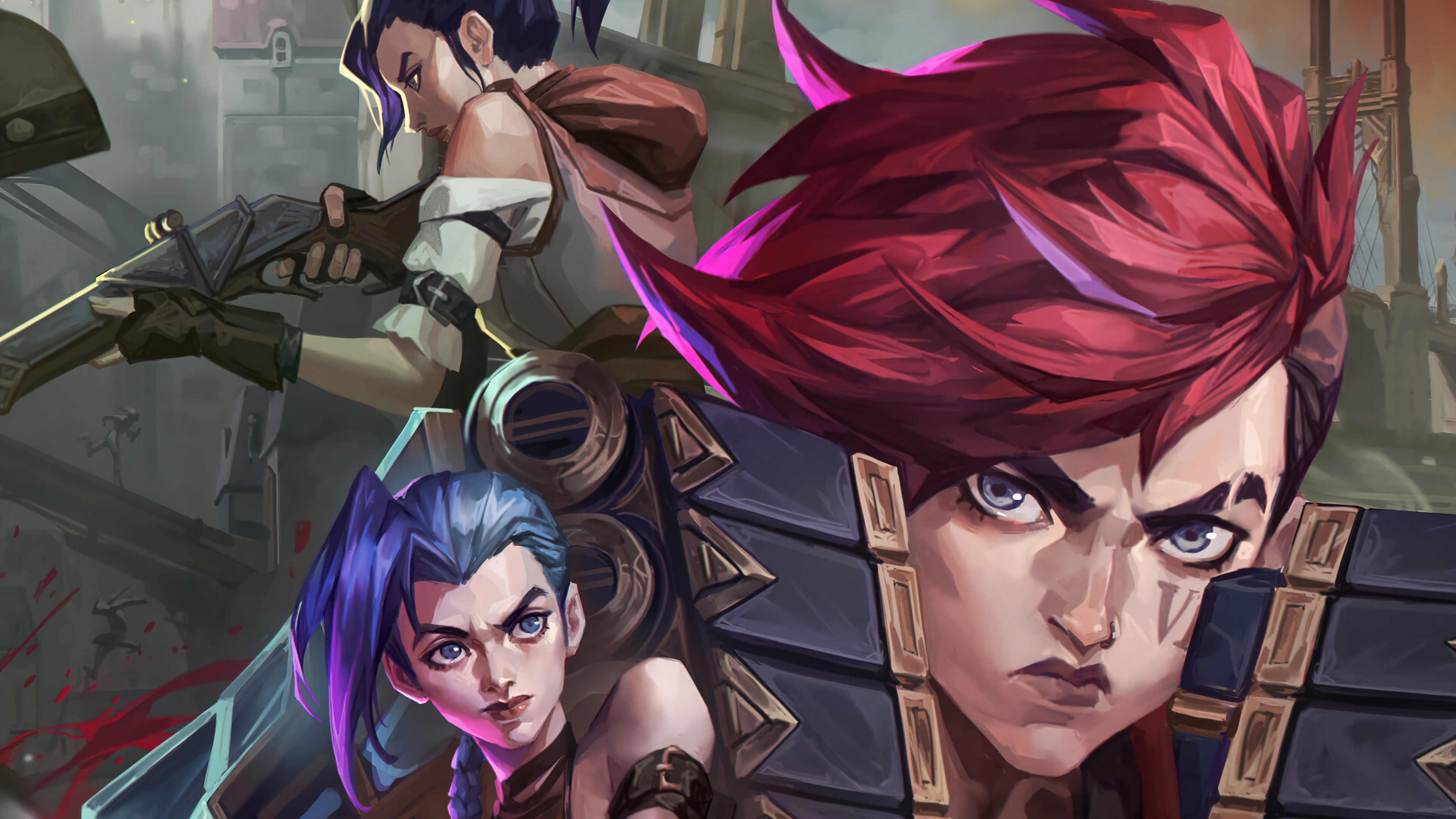 Jinx X Vi  Arcane 4K Tv Art Wallpapers