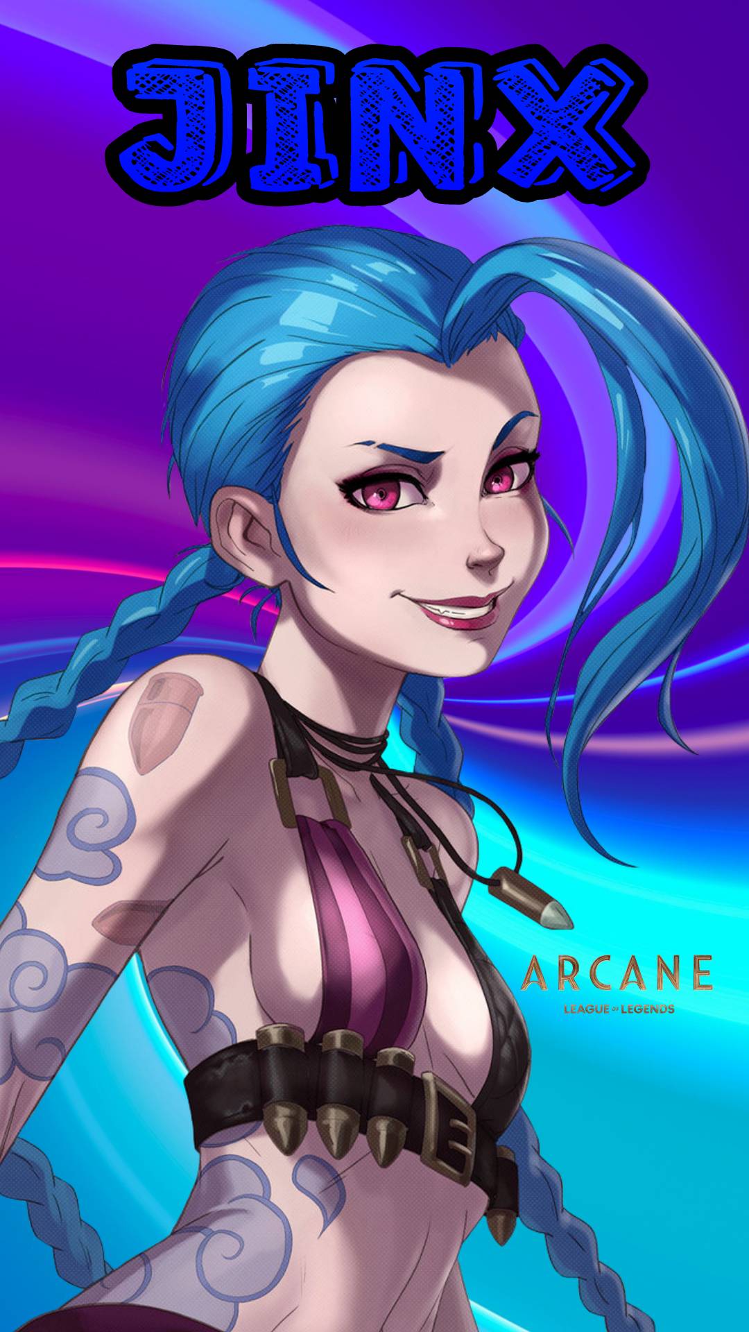 League Of Legends Arcane 4K Jinx Art Wallpapers