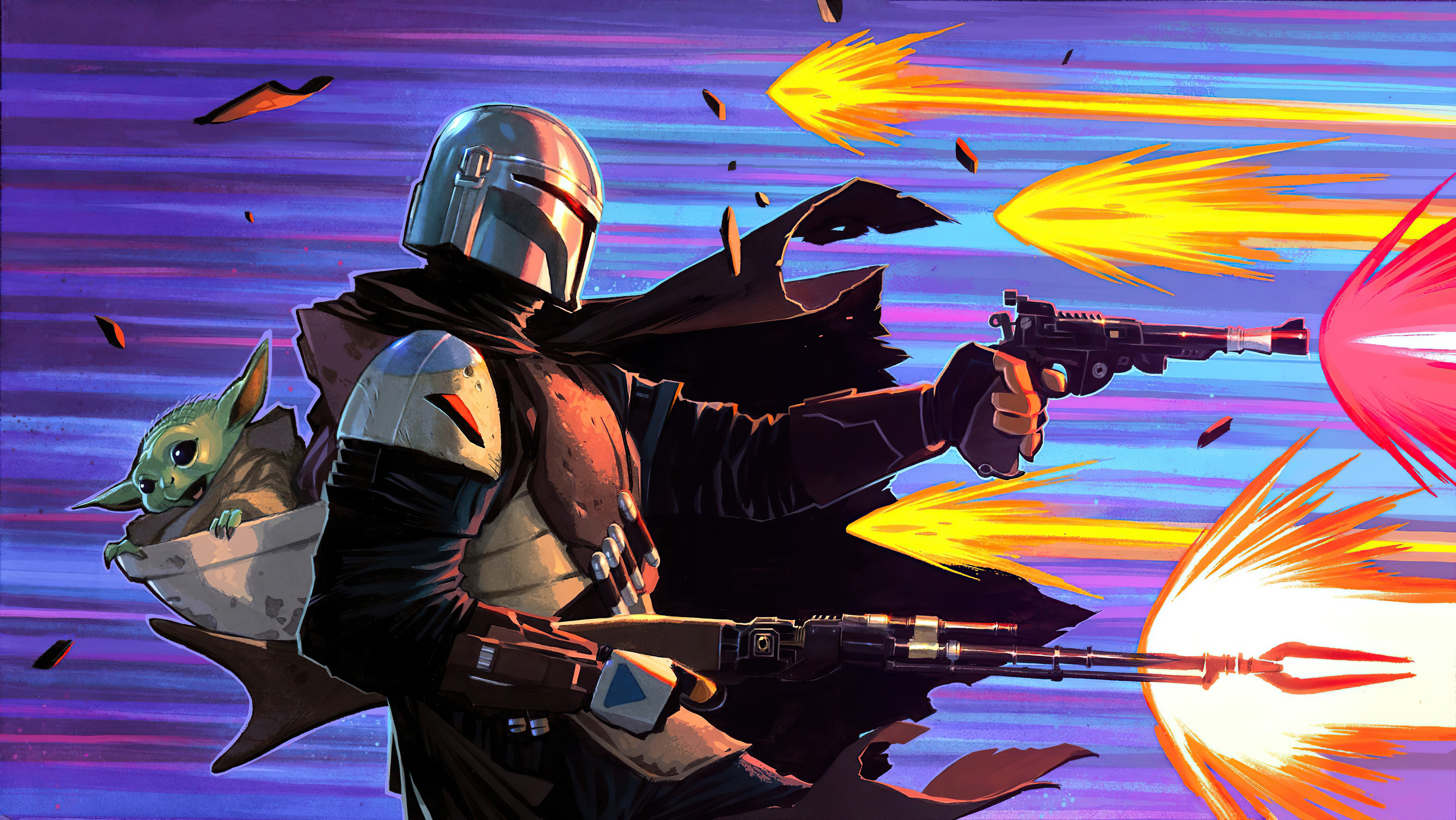 Mandalorian And Grogu Riding Wallpapers