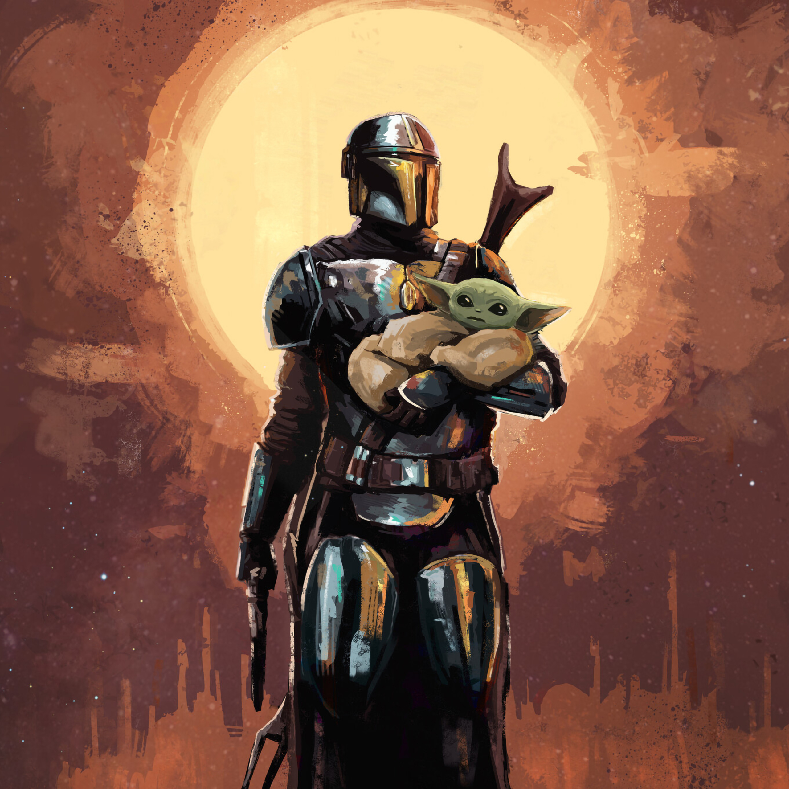 Mandalorian And The Child Yoda Wallpapers