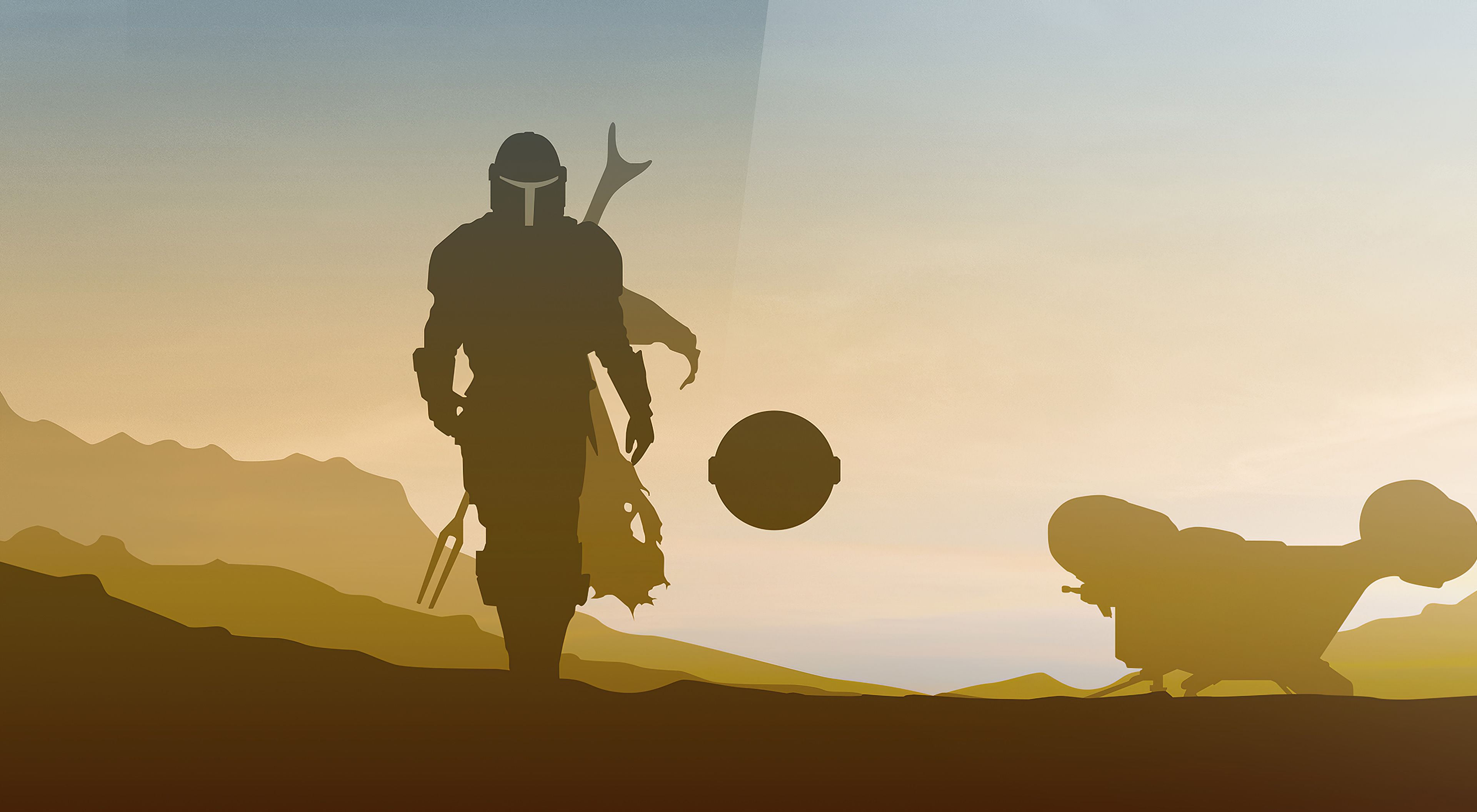 Mandalorian Minimal Fanart Wallpapers