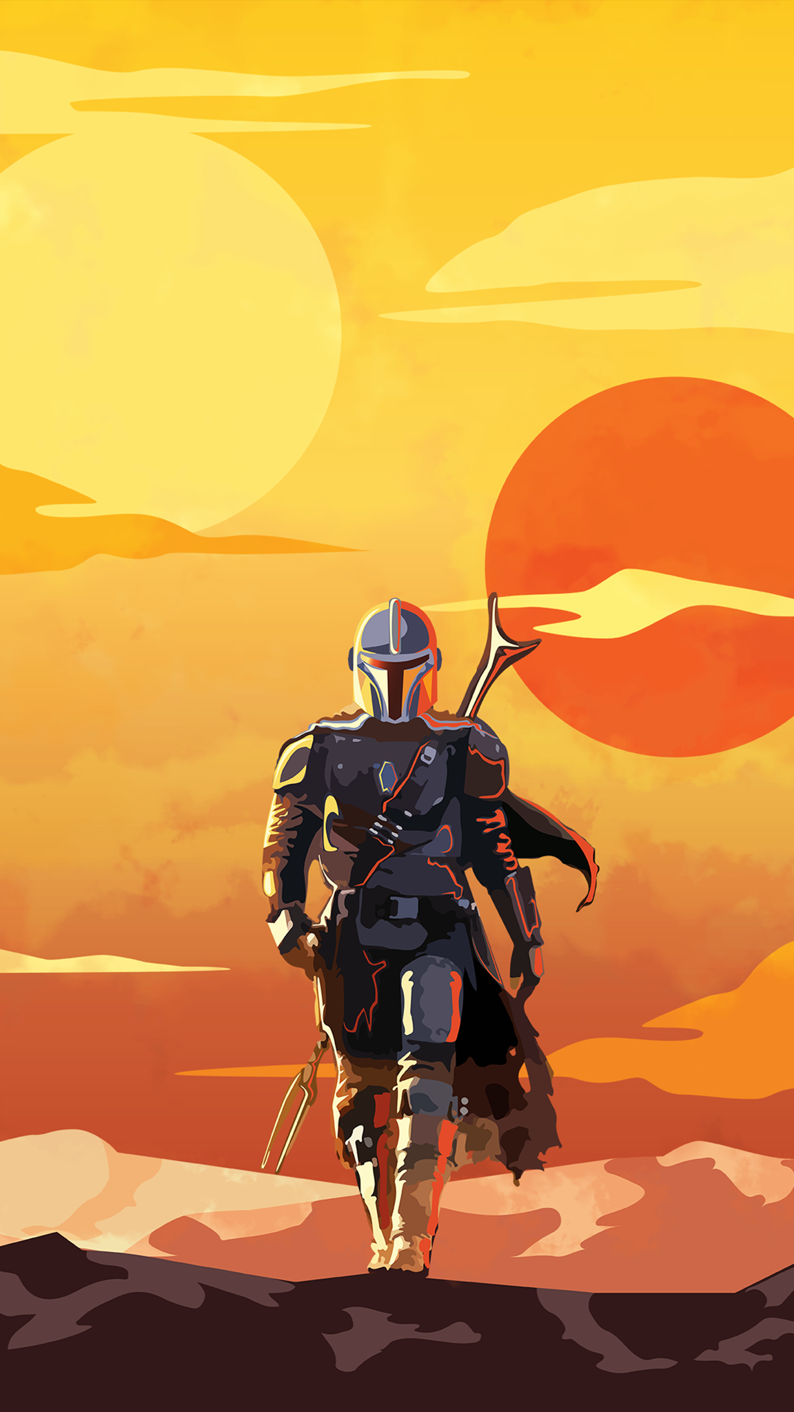 Mandalorian Minimal Fanart Wallpapers