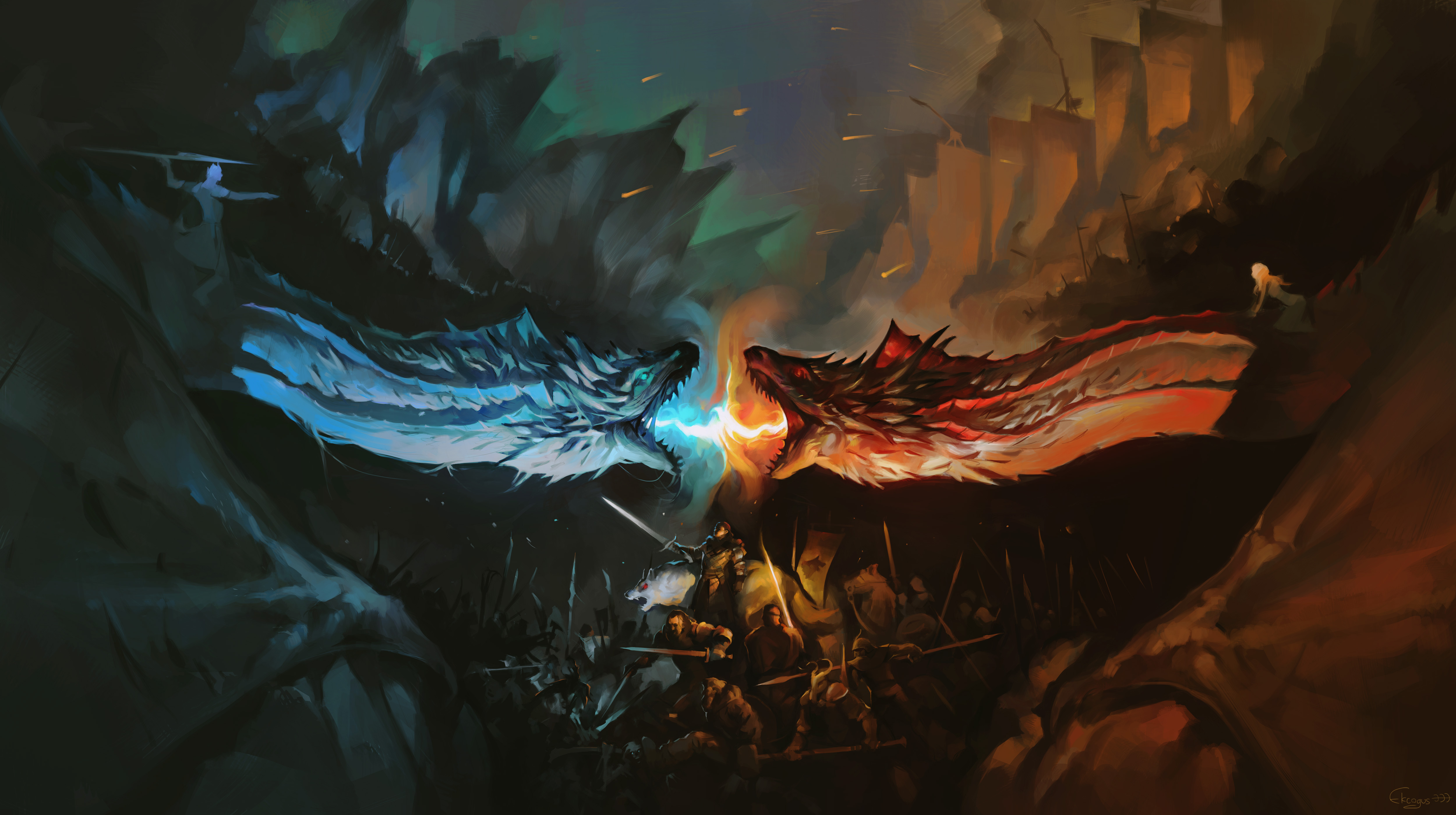 Night King And Dragon Wallpapers