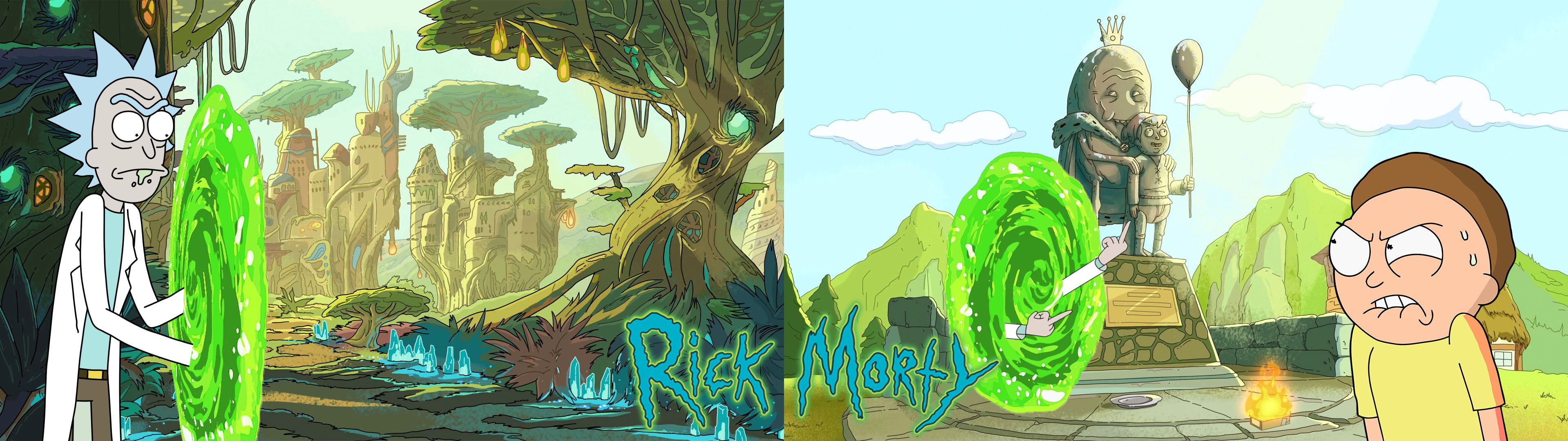 Rick And Morty Dual Screen Wallpapers