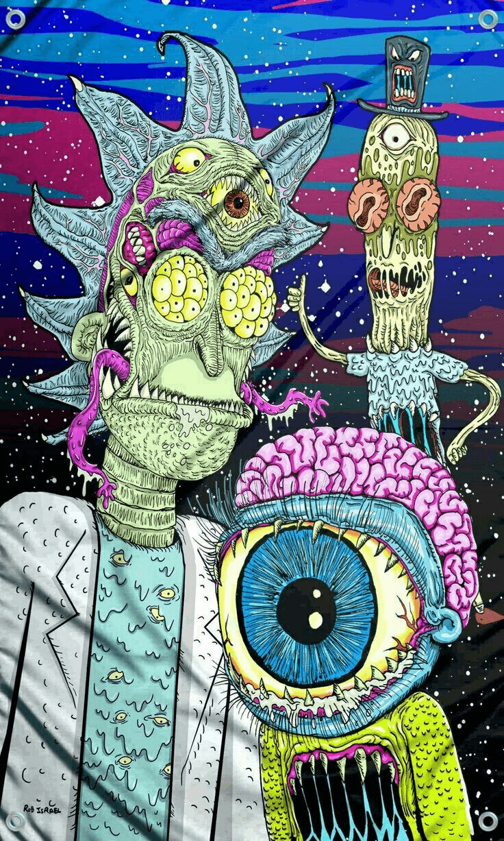 Rick And Morty Trippy Spaceship Wallpapers