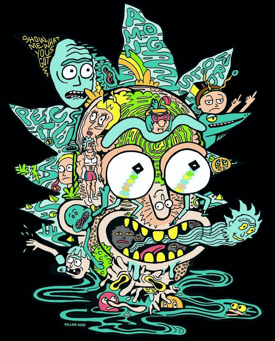 Rick And Morty Trippy Spaceship Wallpapers