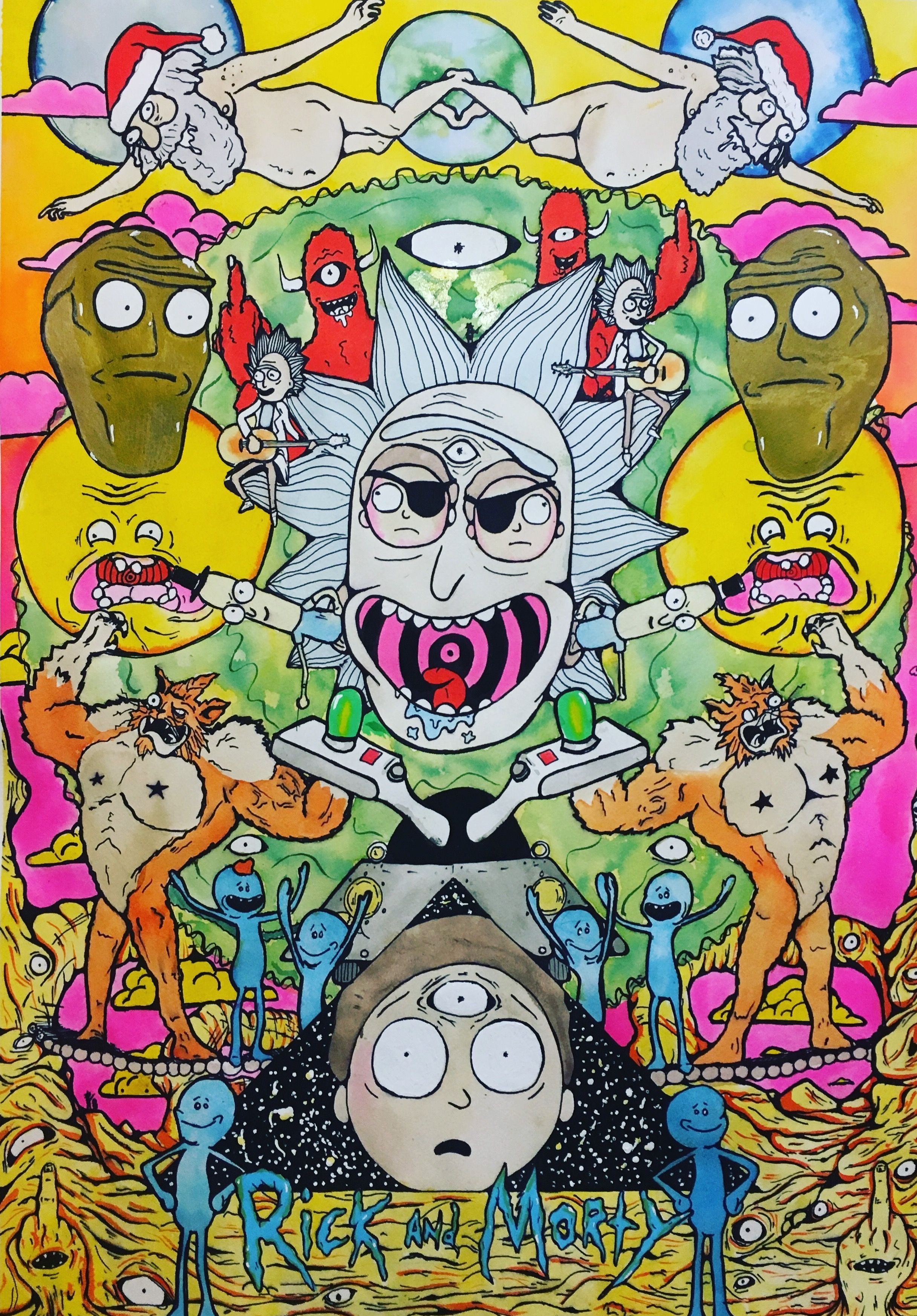 Rick And Morty Trippy Spaceship Wallpapers