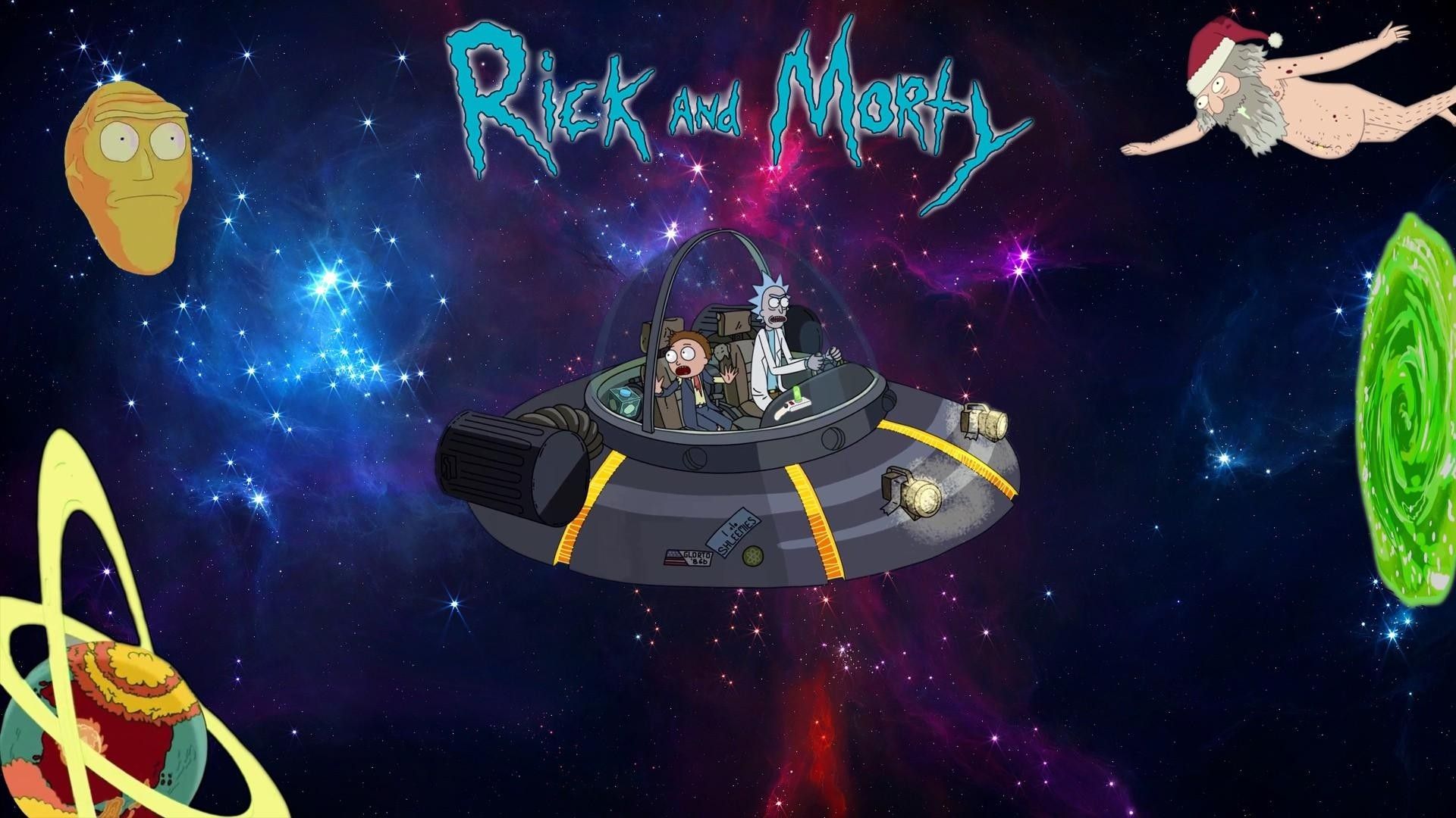 Rick And Morty Trippy Spaceship Wallpapers