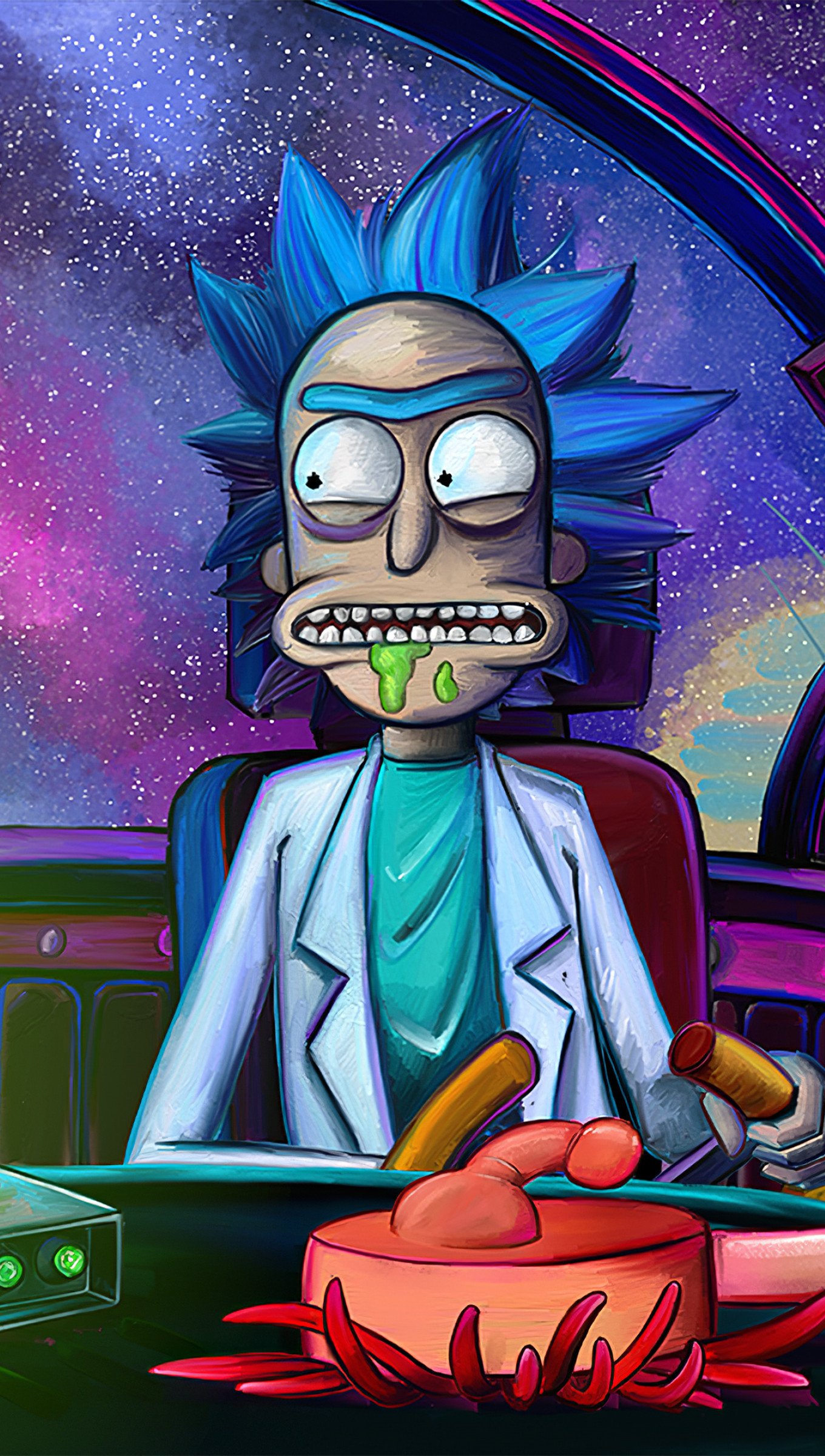 Rick And Morty Trippy Spaceship Wallpapers