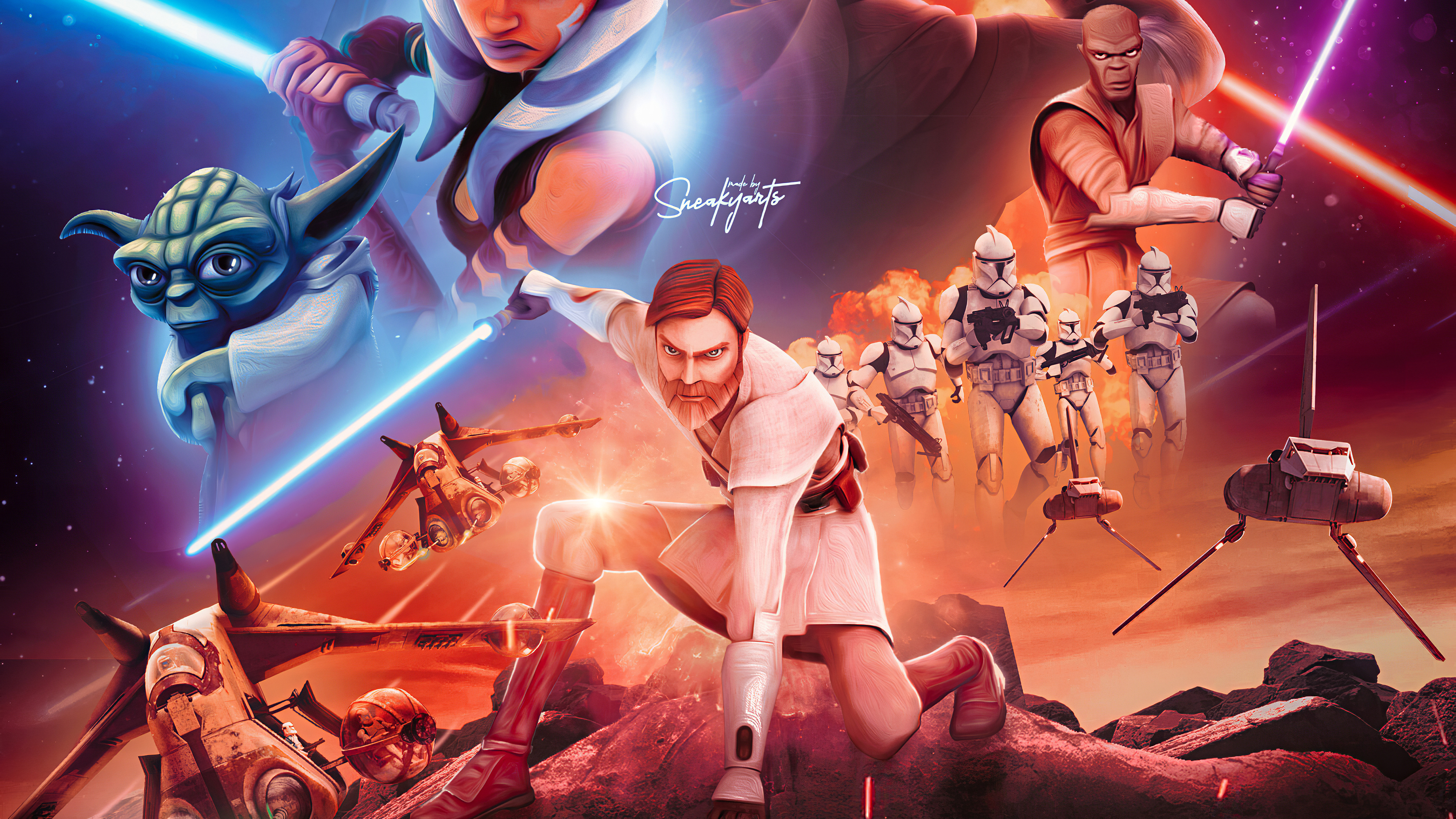 Star Wars The Clone Wars 4K Wallpapers