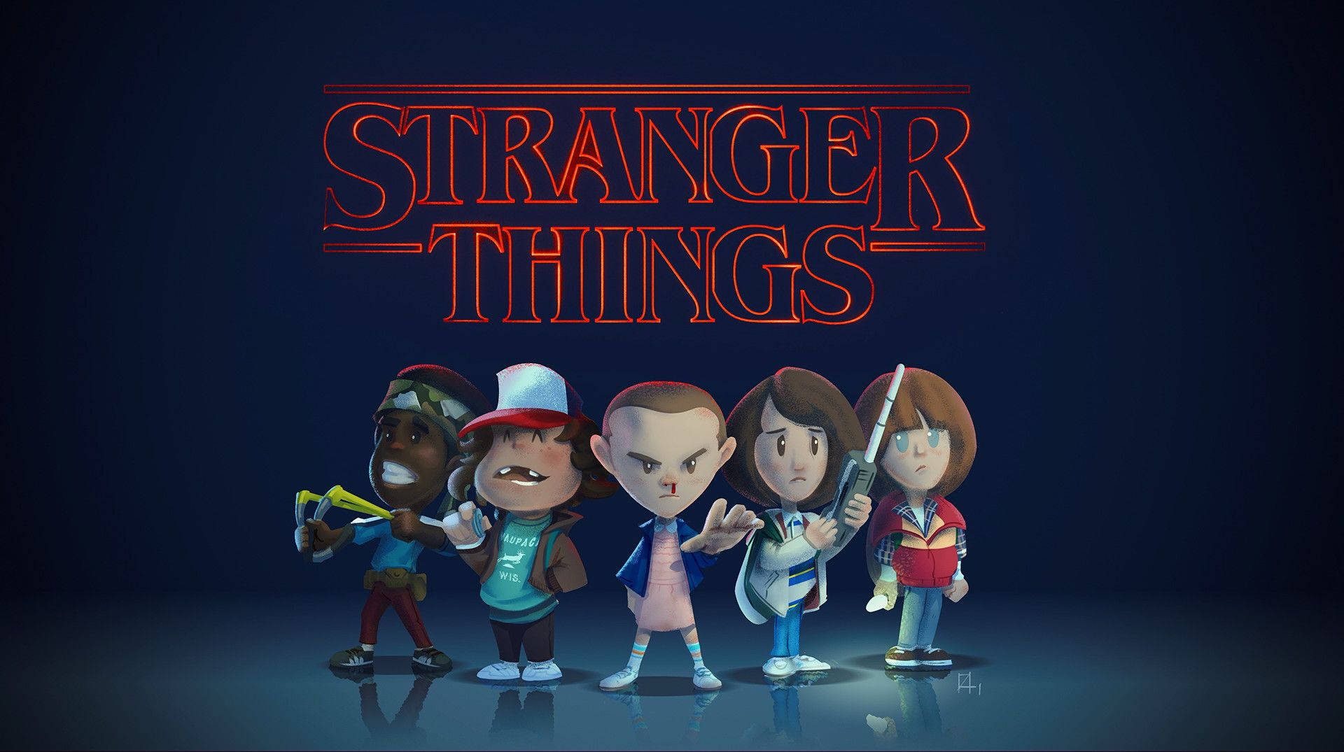 Stranger Things Neon Art Wallpapers