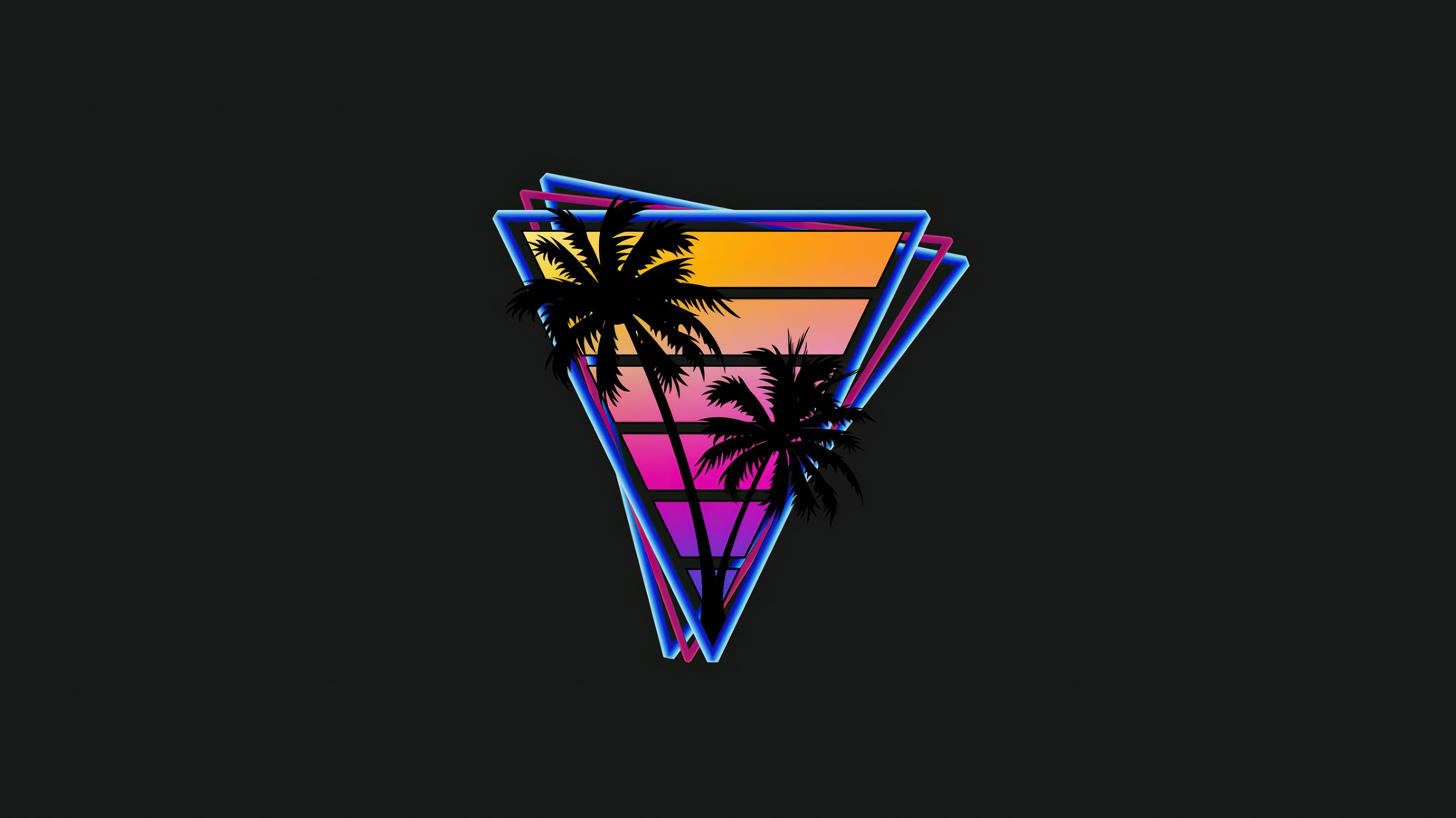 The Mandalorian Retrowave Minimalist Wallpapers