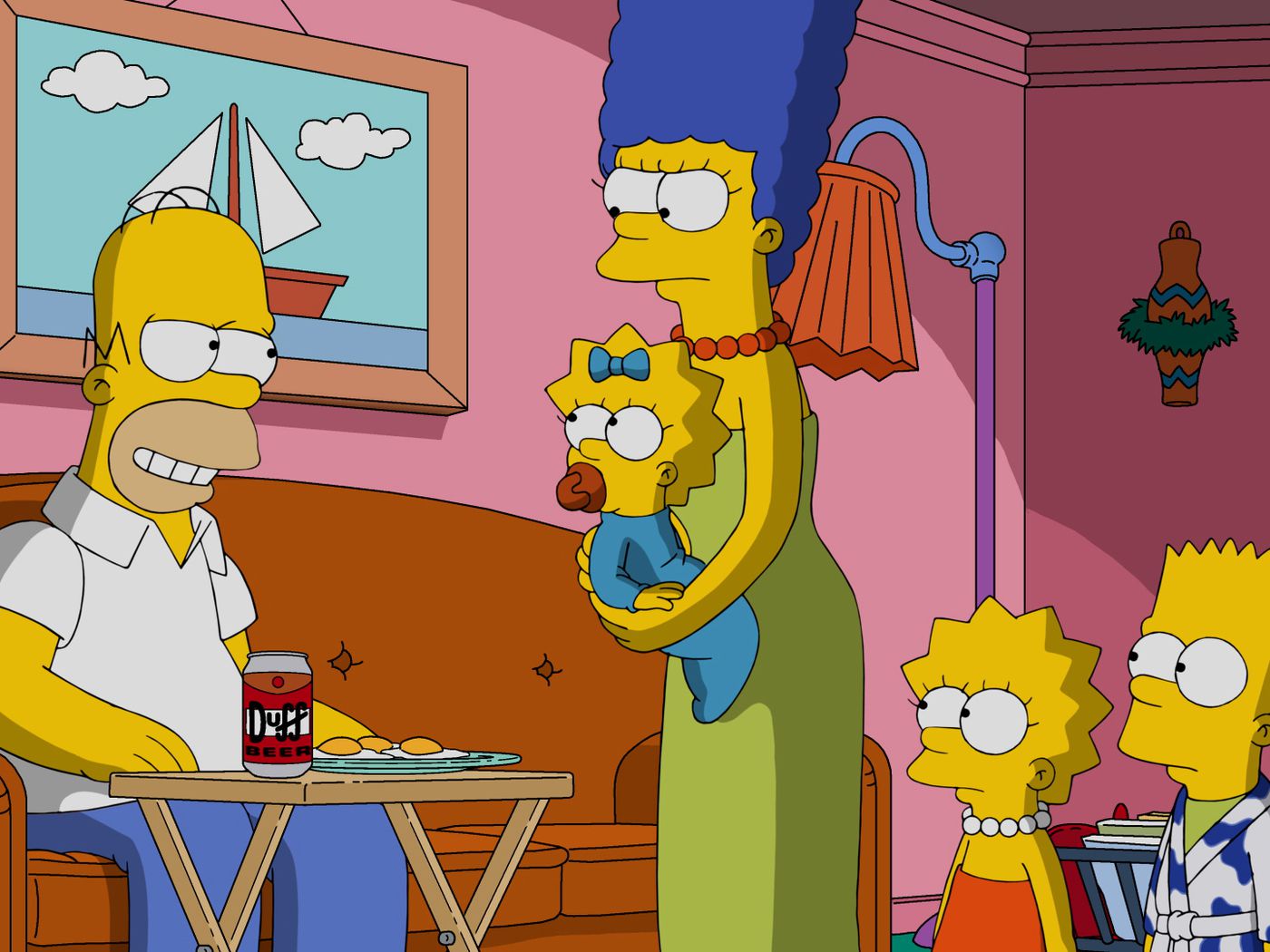 The Simpsons Family Watching Tv Wallpapers