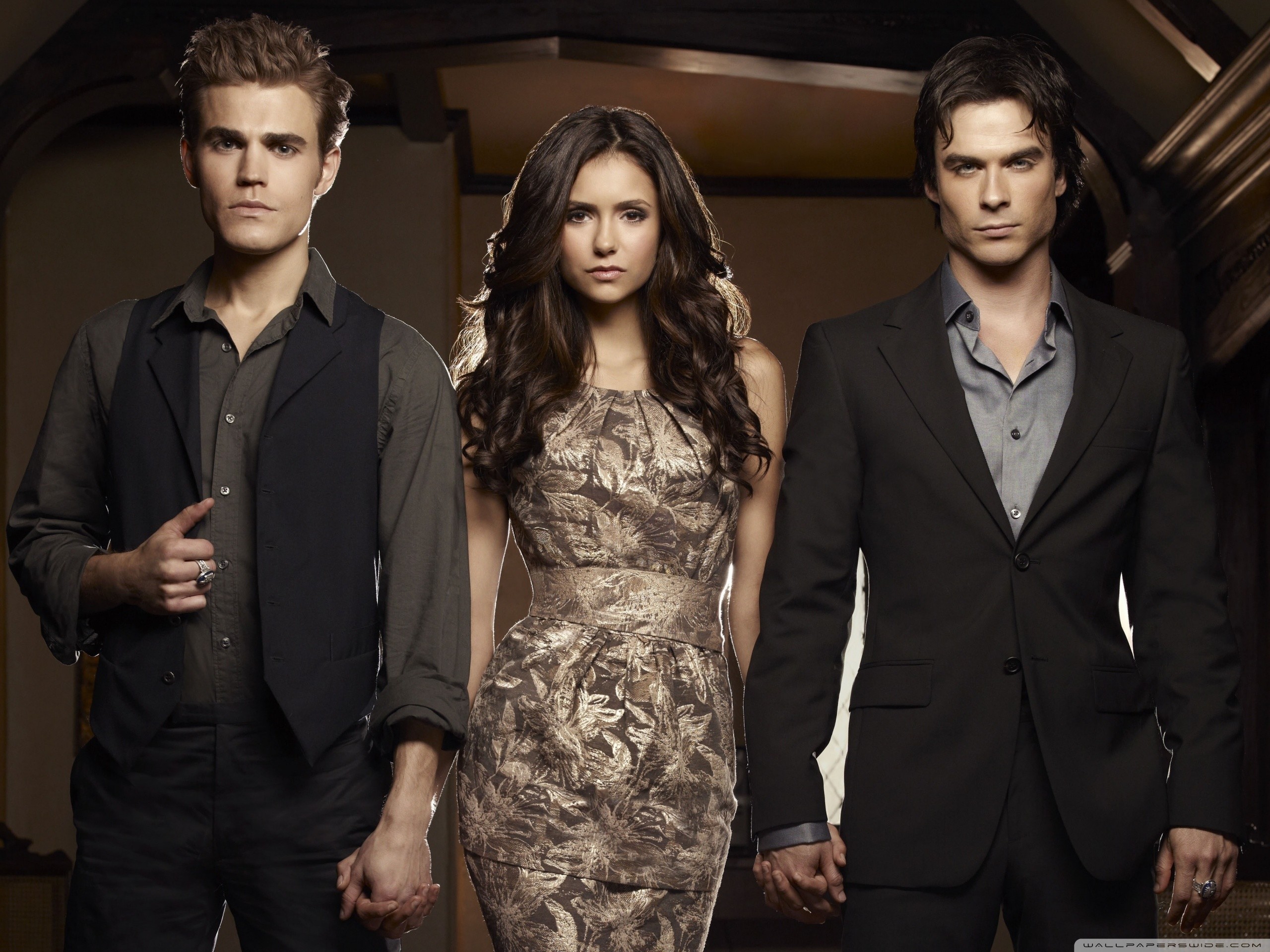 The Vampire Diaries, Paul Wesley, Nina Dobrev Wallpapers