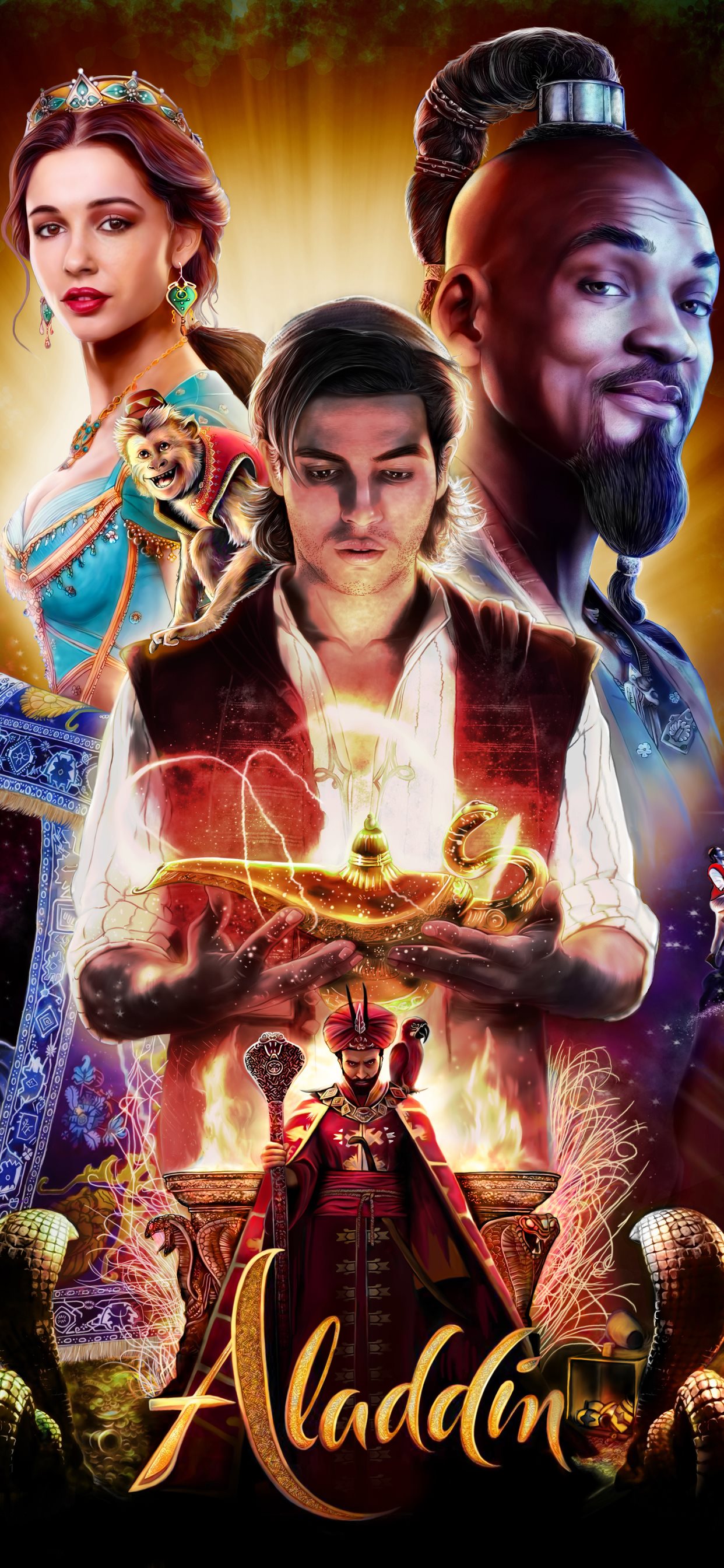 Aladdin 2019 Movie Banner 8K Wallpapers