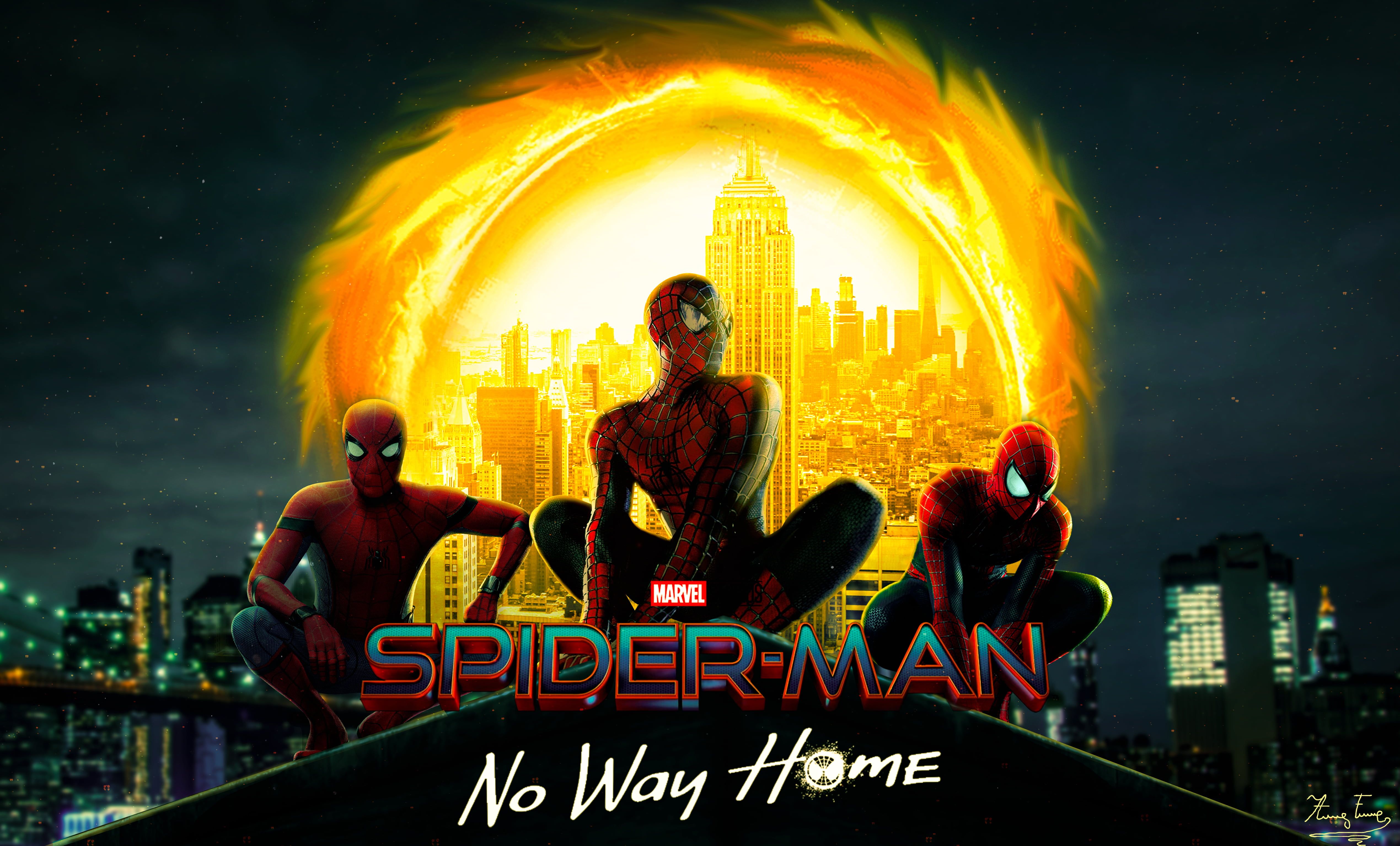 All Spider-Man In No Way Home Digital Fanart Wallpapers