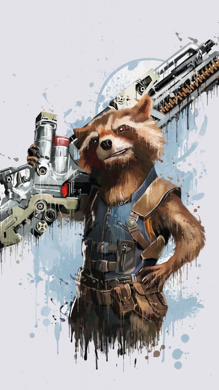 Avengers Endgame Rocket Raccoon Poster Art Wallpapers