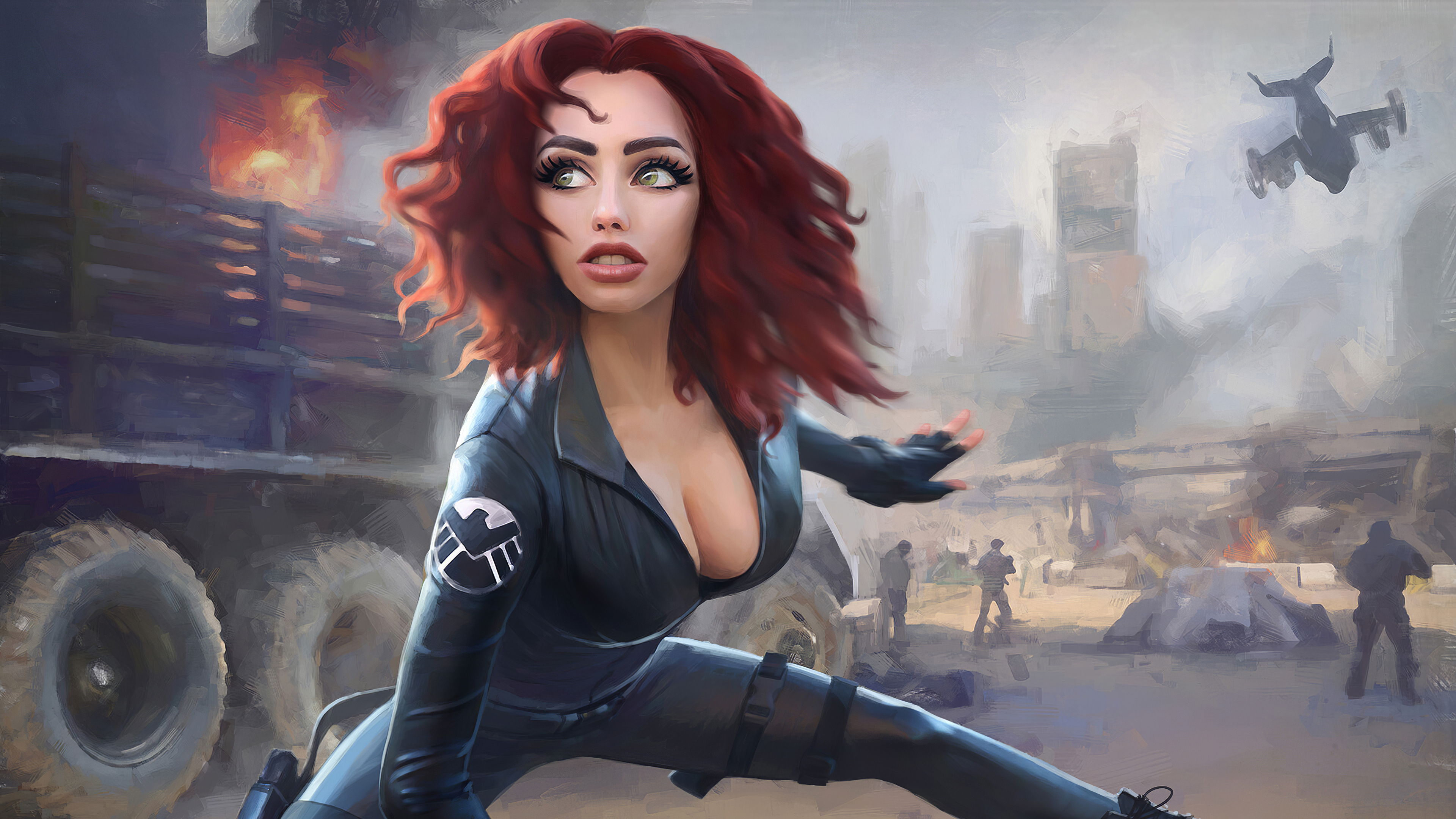 Black Widow Digital Art Wallpapers