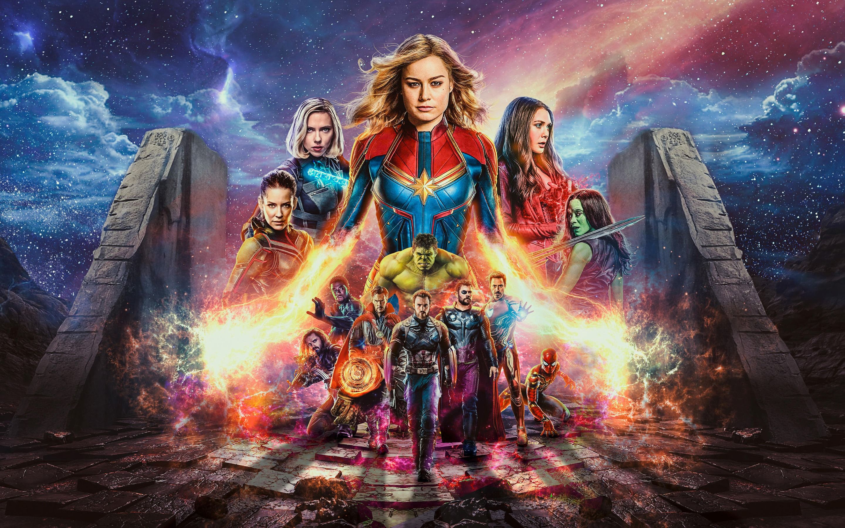 Captain Marvel Movie All Superheroes Wallpapers