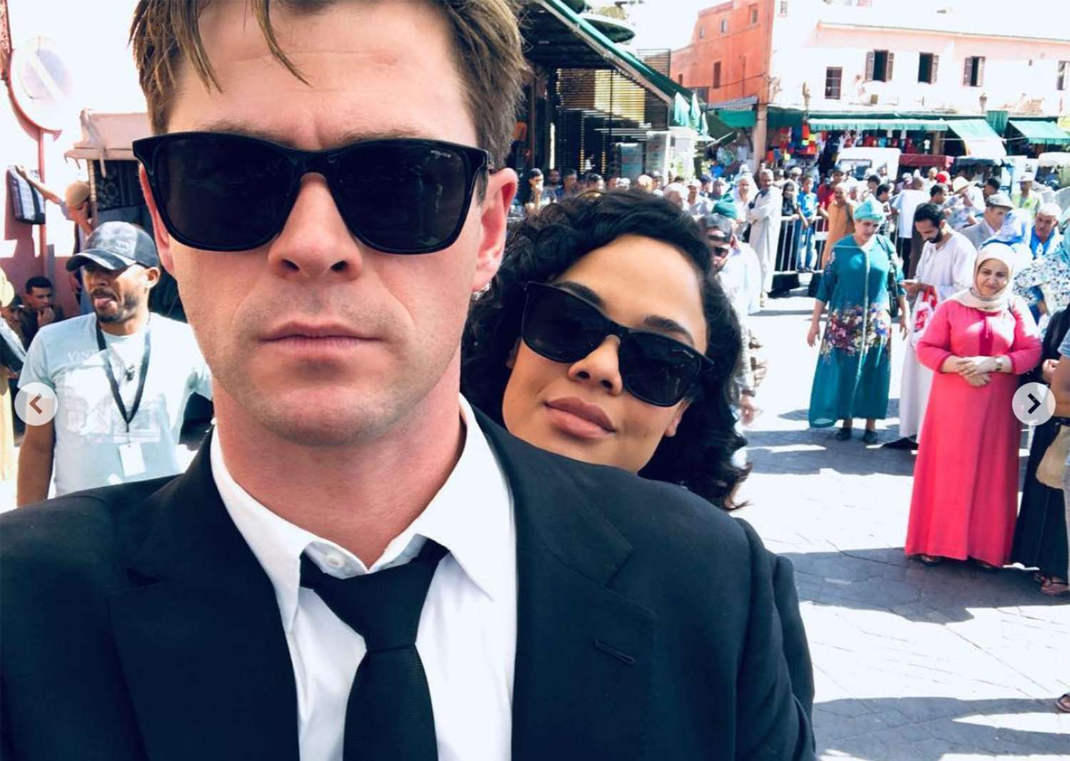 Chris Hemsworth And Tessa Thompson Men In Black 4 Wallpapers