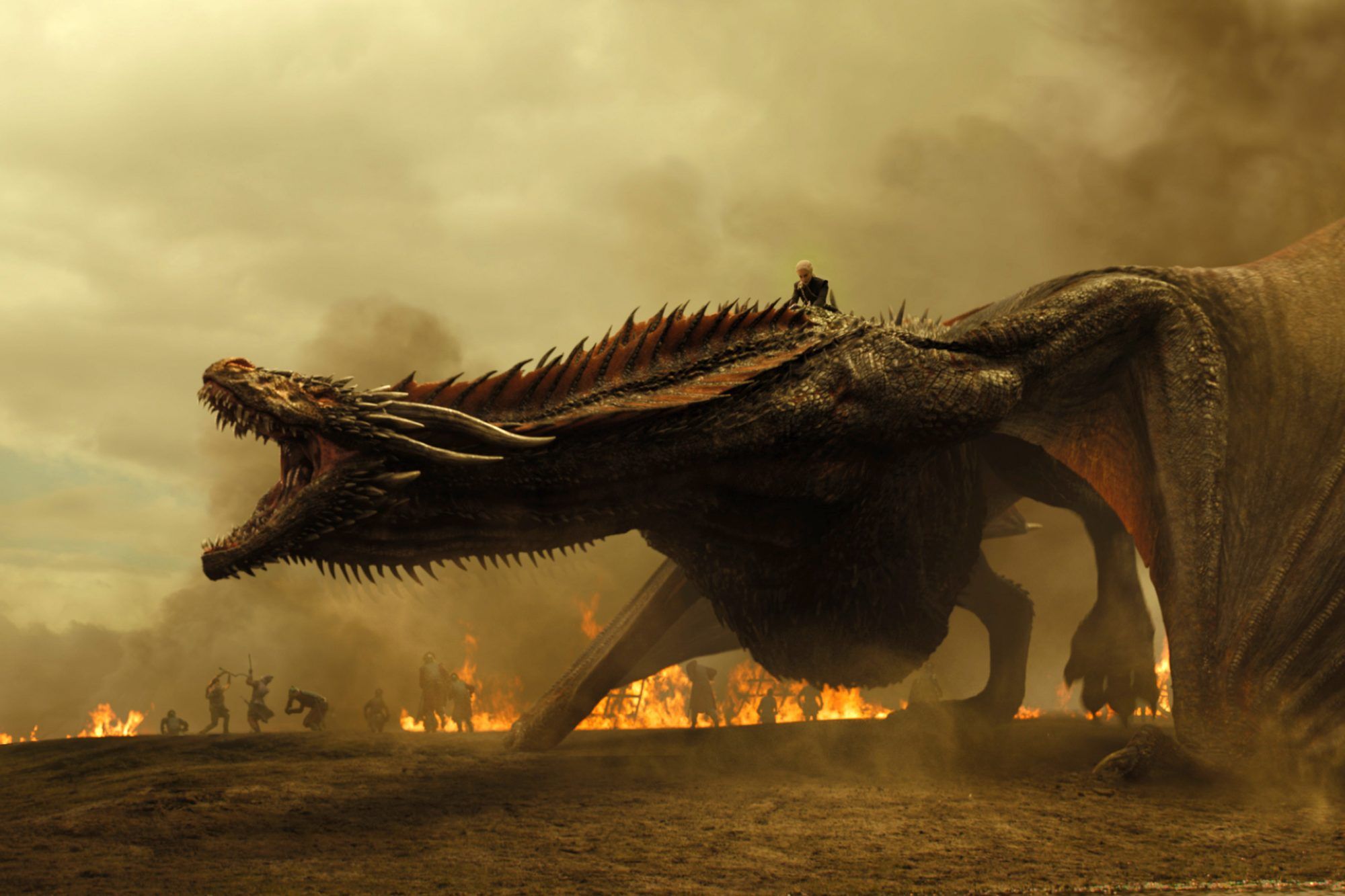Daenerys Targareyn With His Dragon Art Wallpapers