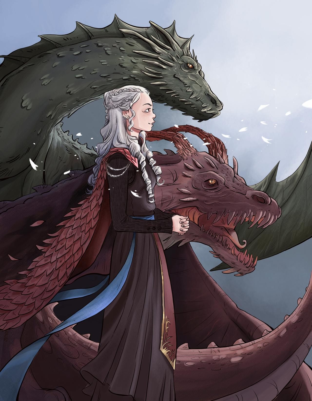 Daenerys Targaryen Game Of Thrones Flying Dragon Artwork Wallpapers