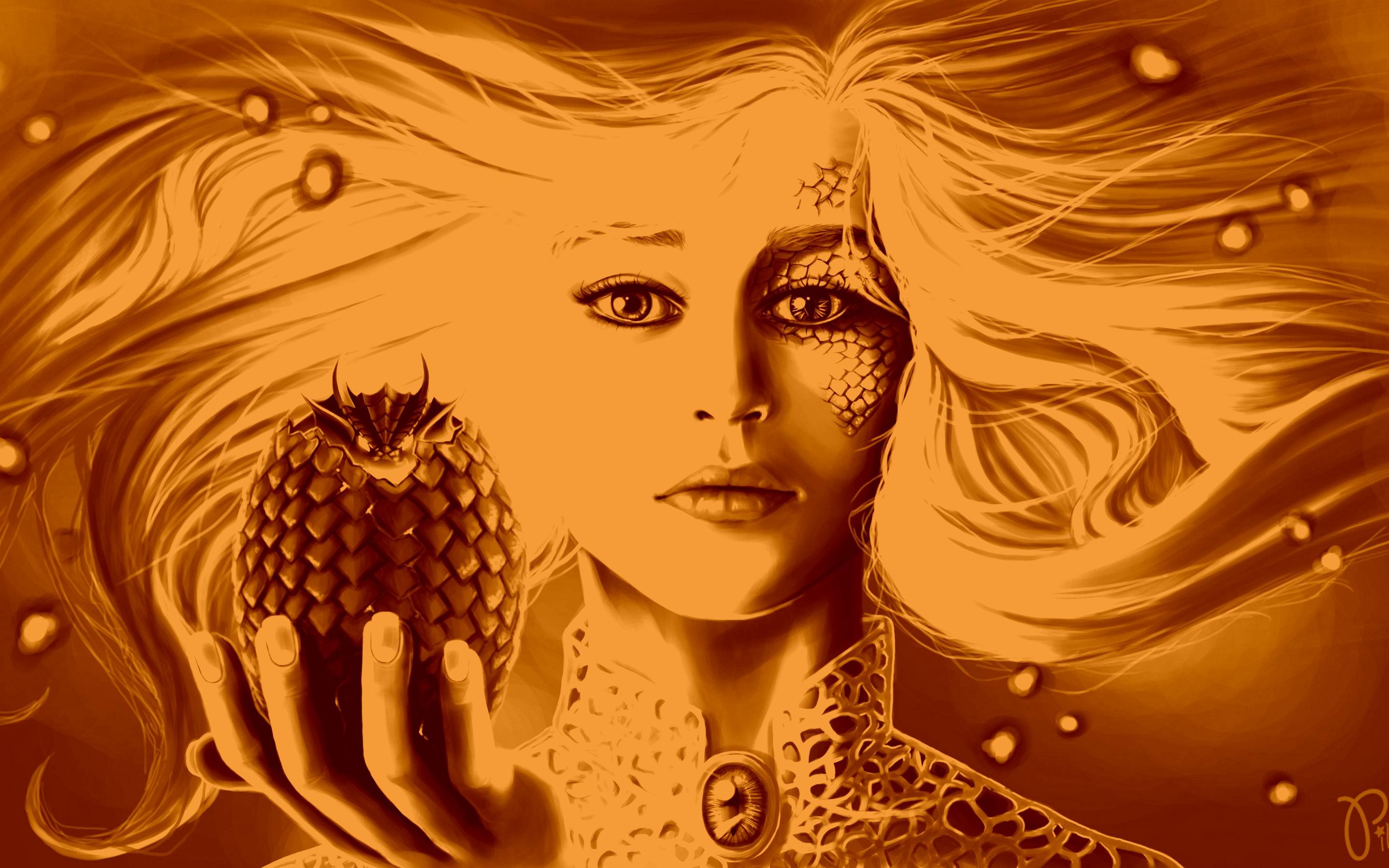 Daenerys Targaryen With Dragon Artwork Wallpapers