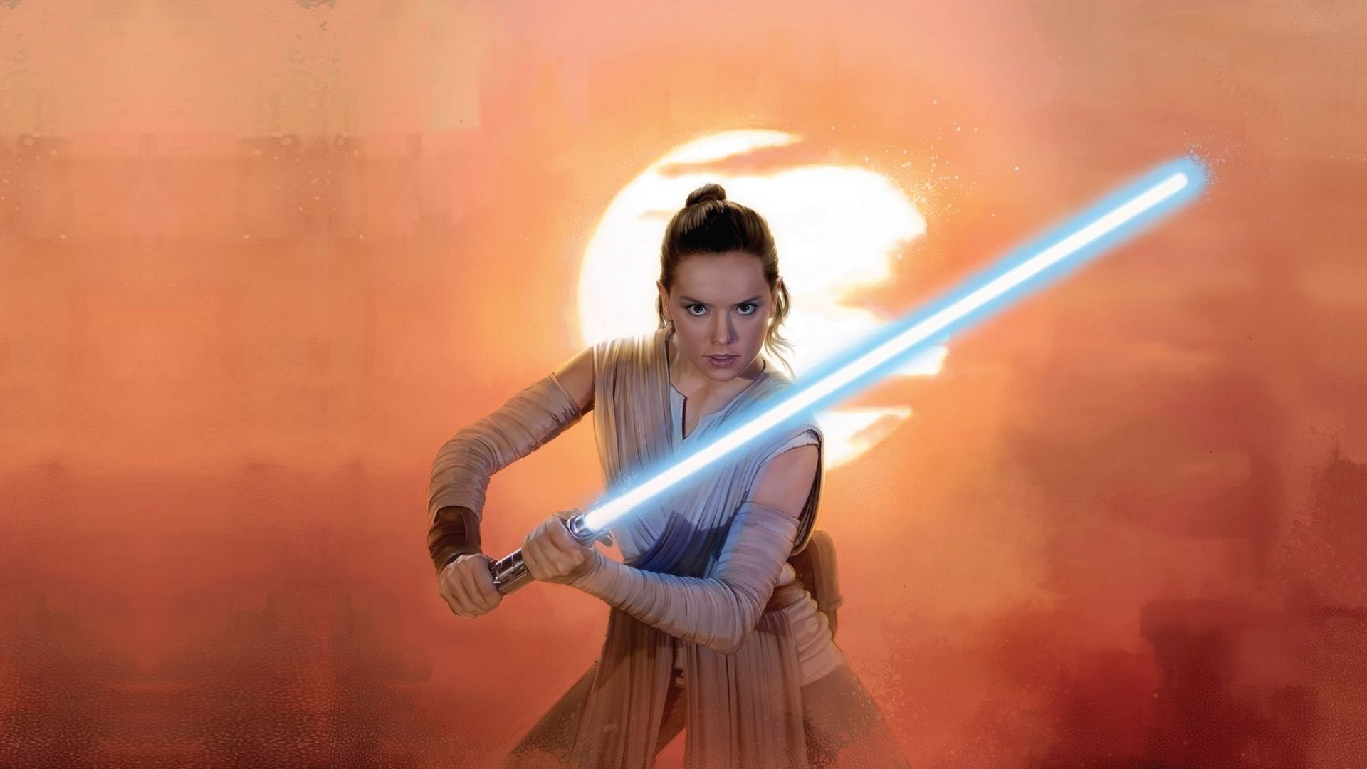 Daisy Ridley As Rey Star Wars In The Last Jedi Wallpapers