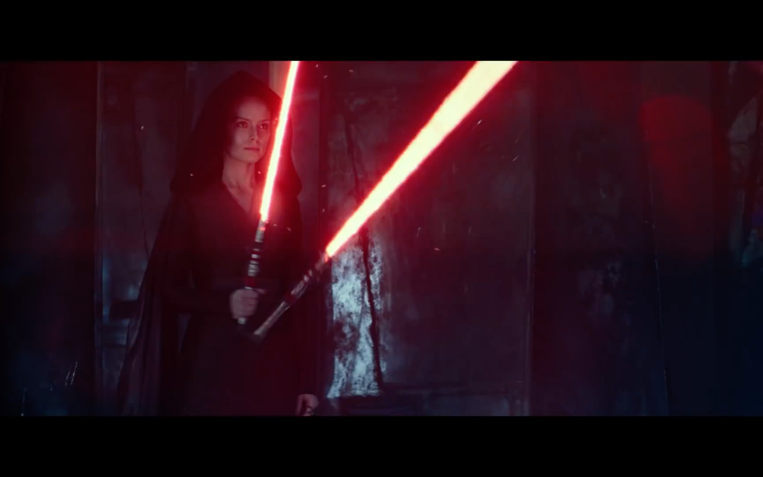 Dark Side Rey And Double Bladed Lightsaber Wallpapers