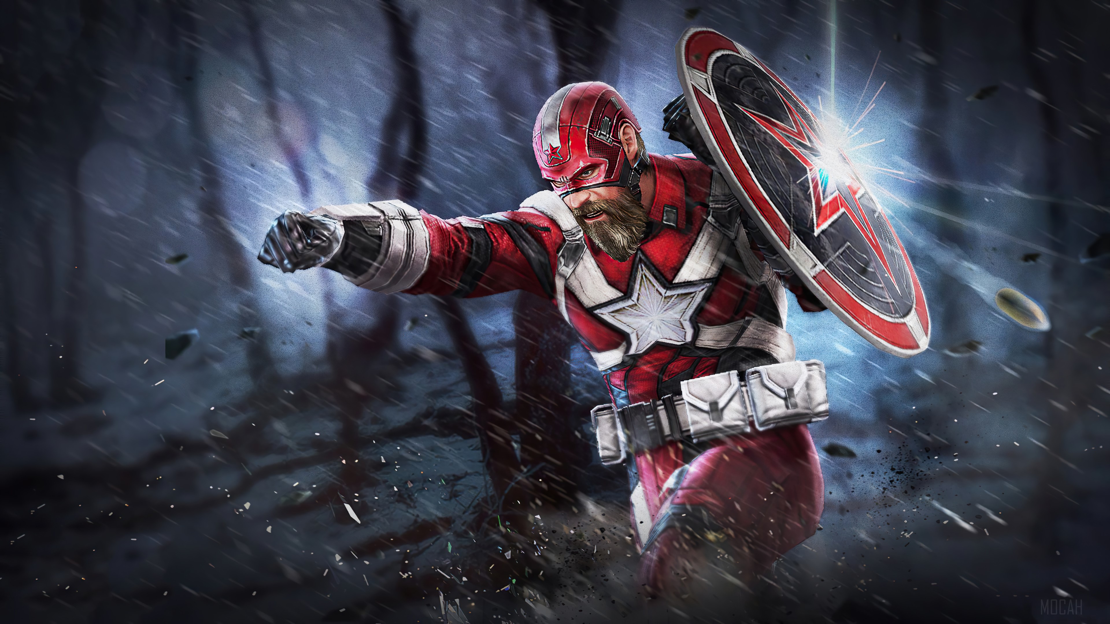 David Harbour As Red Guardian Art Wallpapers