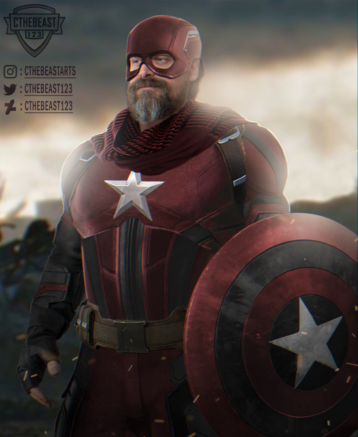 David Harbour As Red Guardian Art Wallpapers