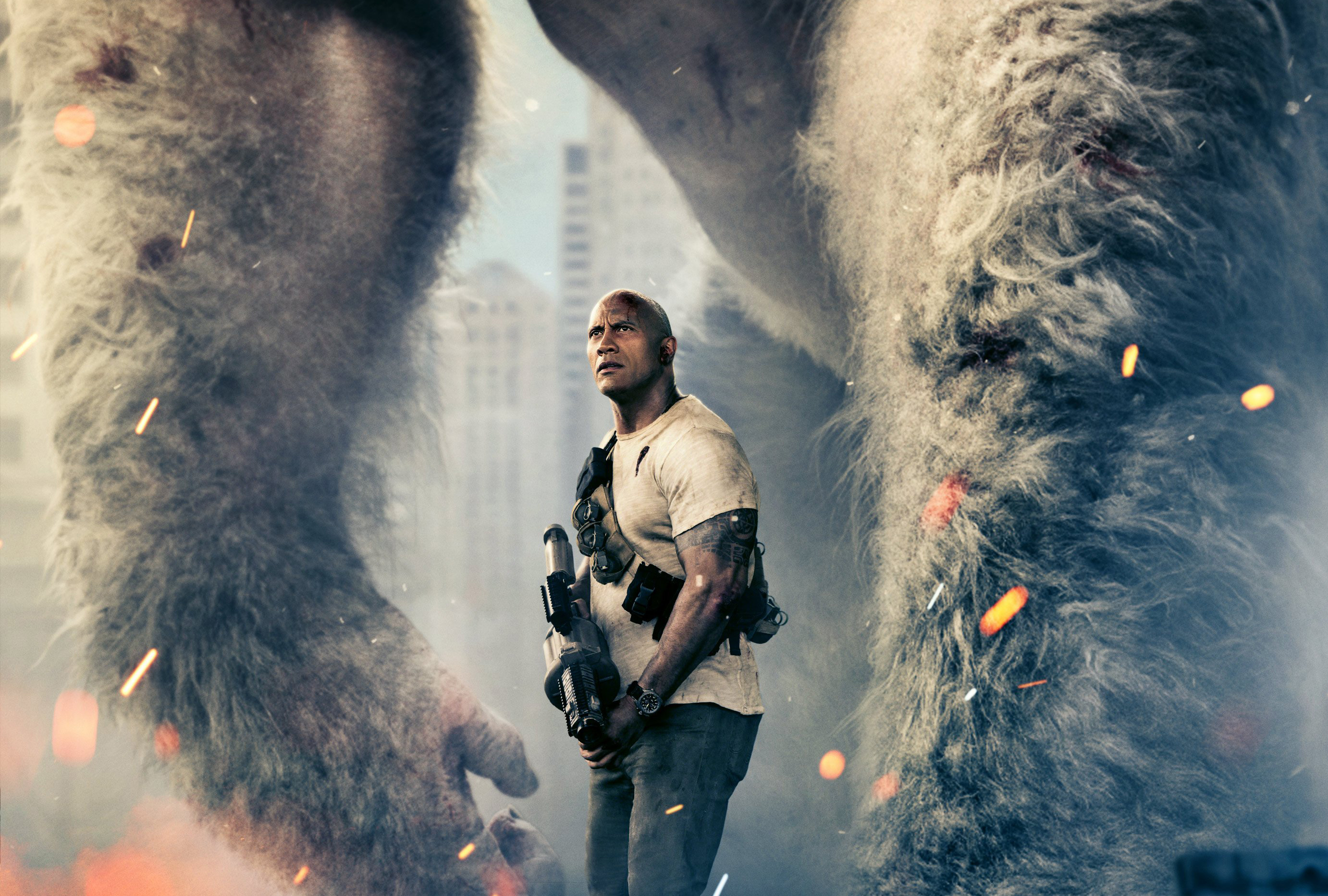 Dwayne Johnson In Rampage 2018 Wallpapers