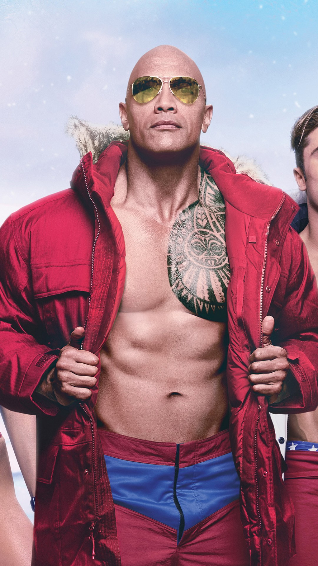 Dwayne 'The Rock' Johnson And Zac Efron In Baywatch Movie Wallpapers