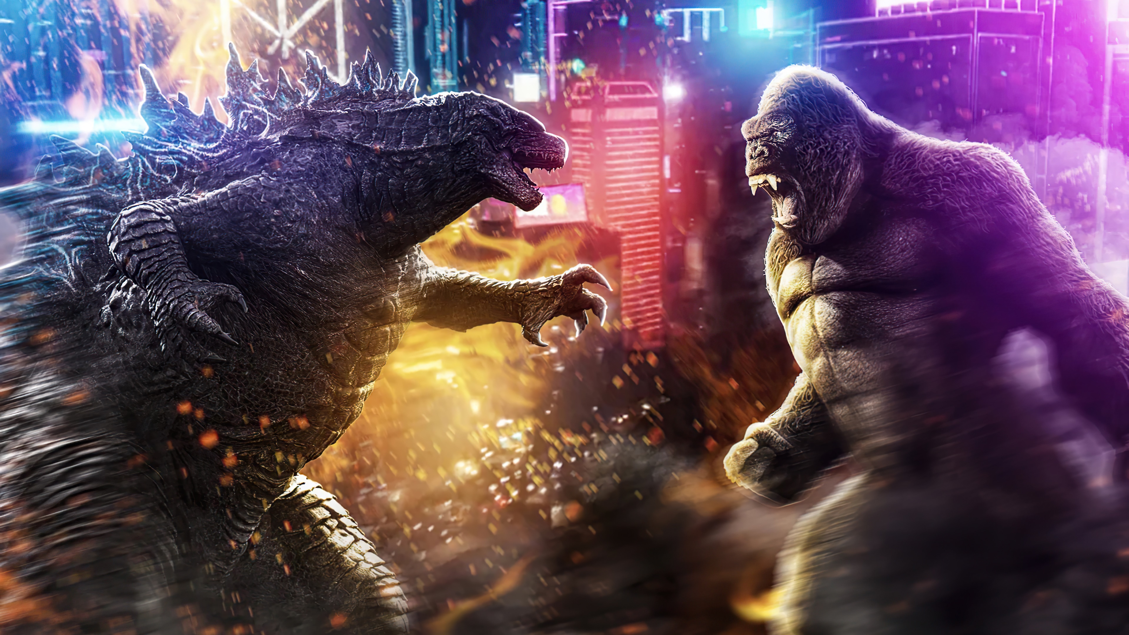 Godzilla Kong Battle Wallpapers