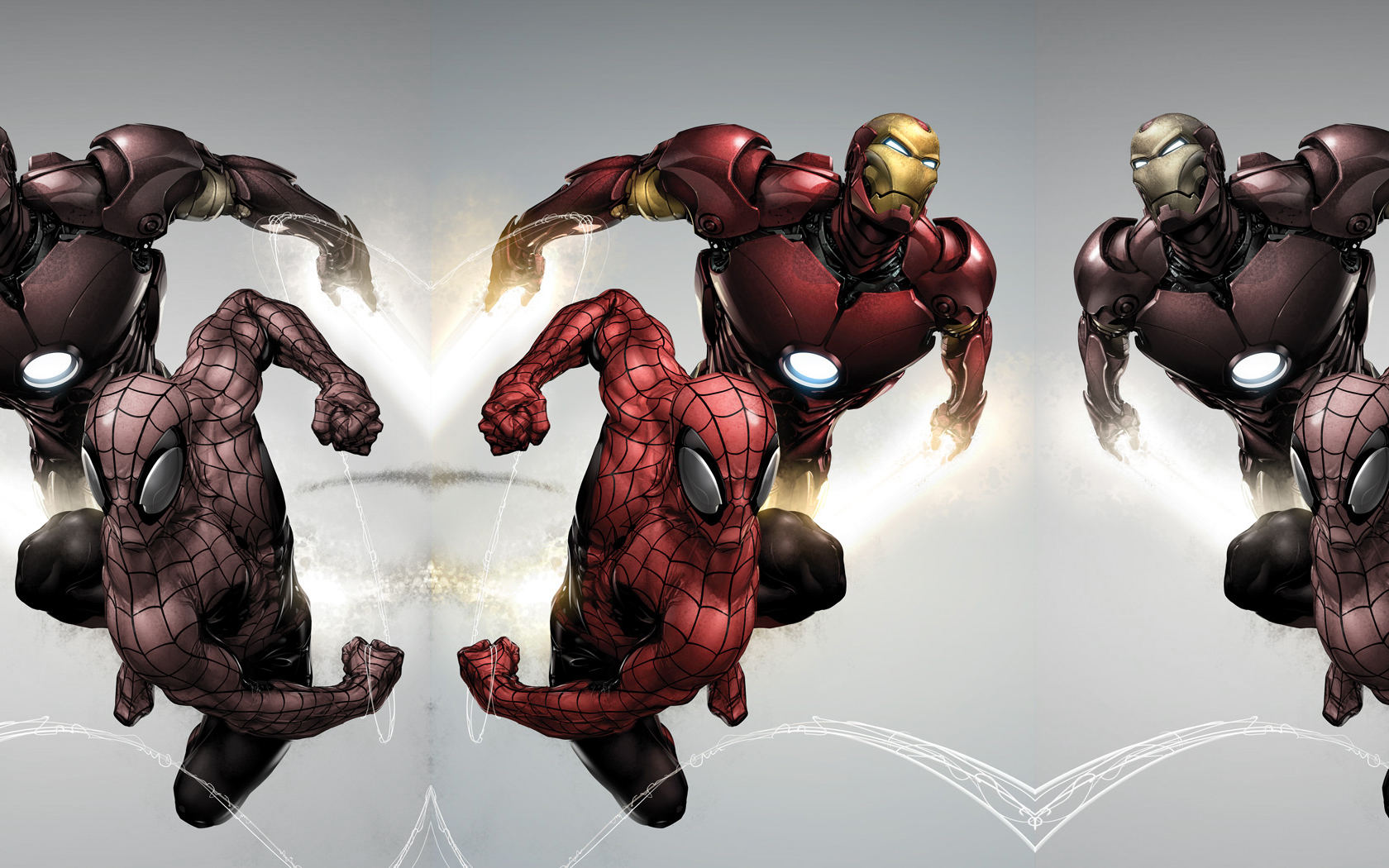 Iron Man And Spiderman Artwork Wallpapers