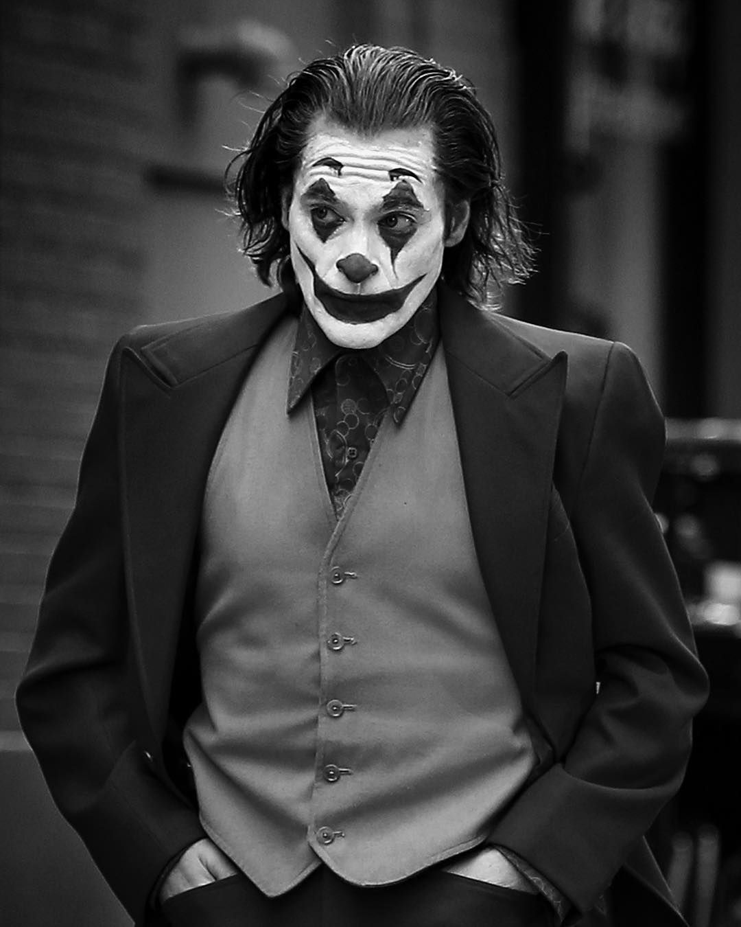 Joaquin Phoenix As Joker Monochrome Wallpapers