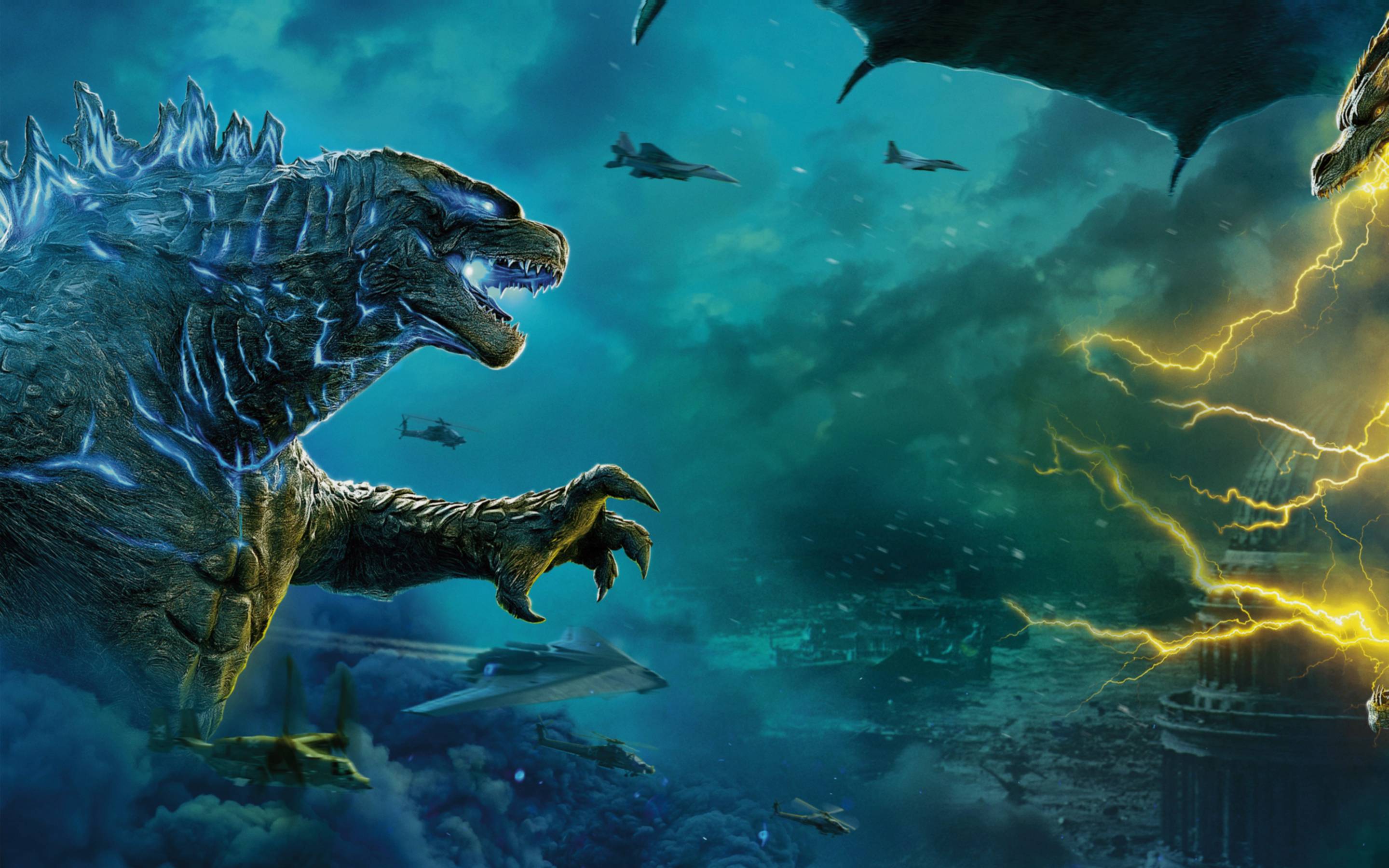 King Ghidorah In Godzilla King Of The Monsters 4K 8K Wallpapers