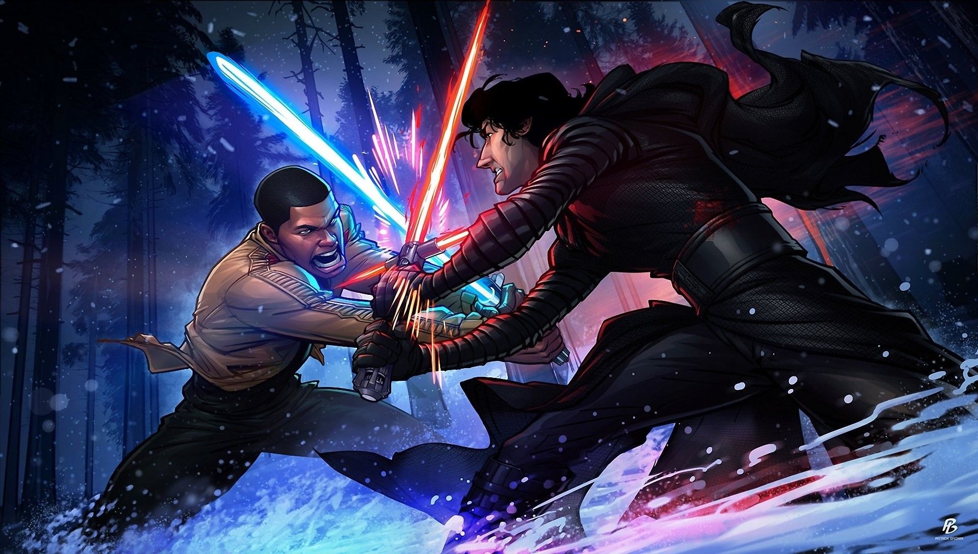 Kylo Ren Vs Rey Star Wars Wallpapers