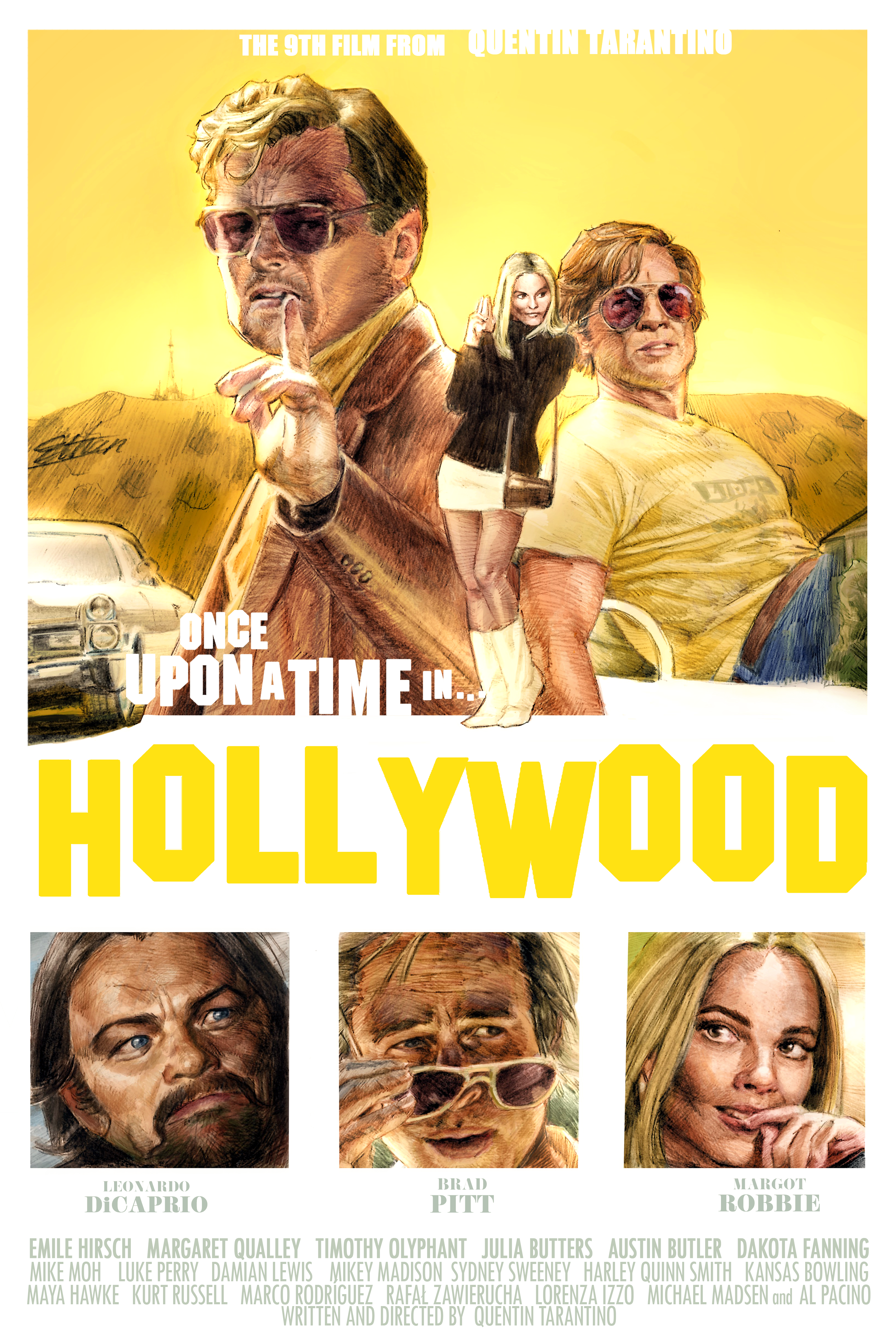 Margot Robbie Once Upon A Time In Hollywood Poster Wallpapers